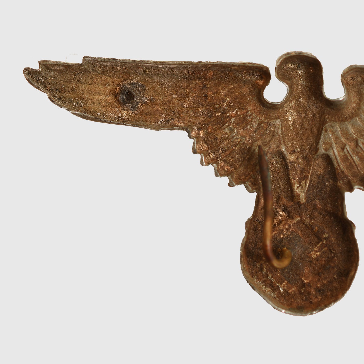 German WWII SS Cap Eagle – Silvered Zinc by Assmann