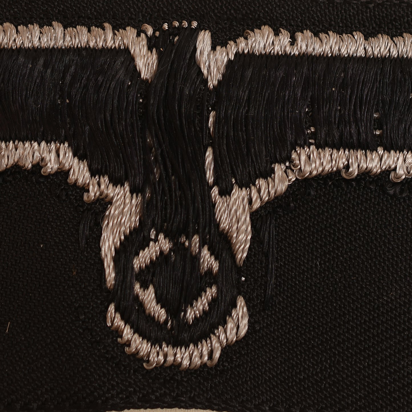 German WWII Waffen-SS Bevo Woven Overseas Cap Eagle