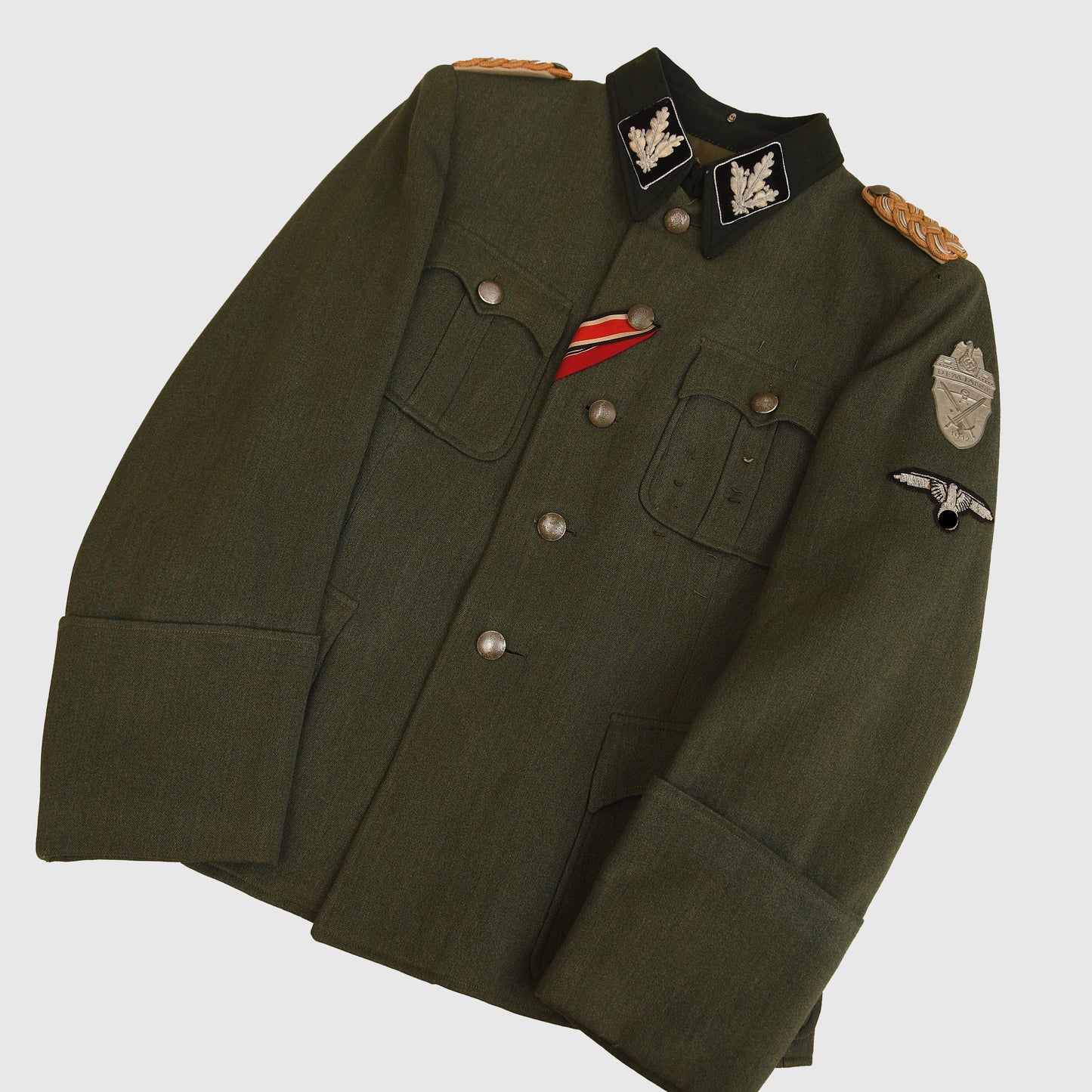 German WWII Waffen-SS Brigadeführer’s Field-Grey Combat Tunic