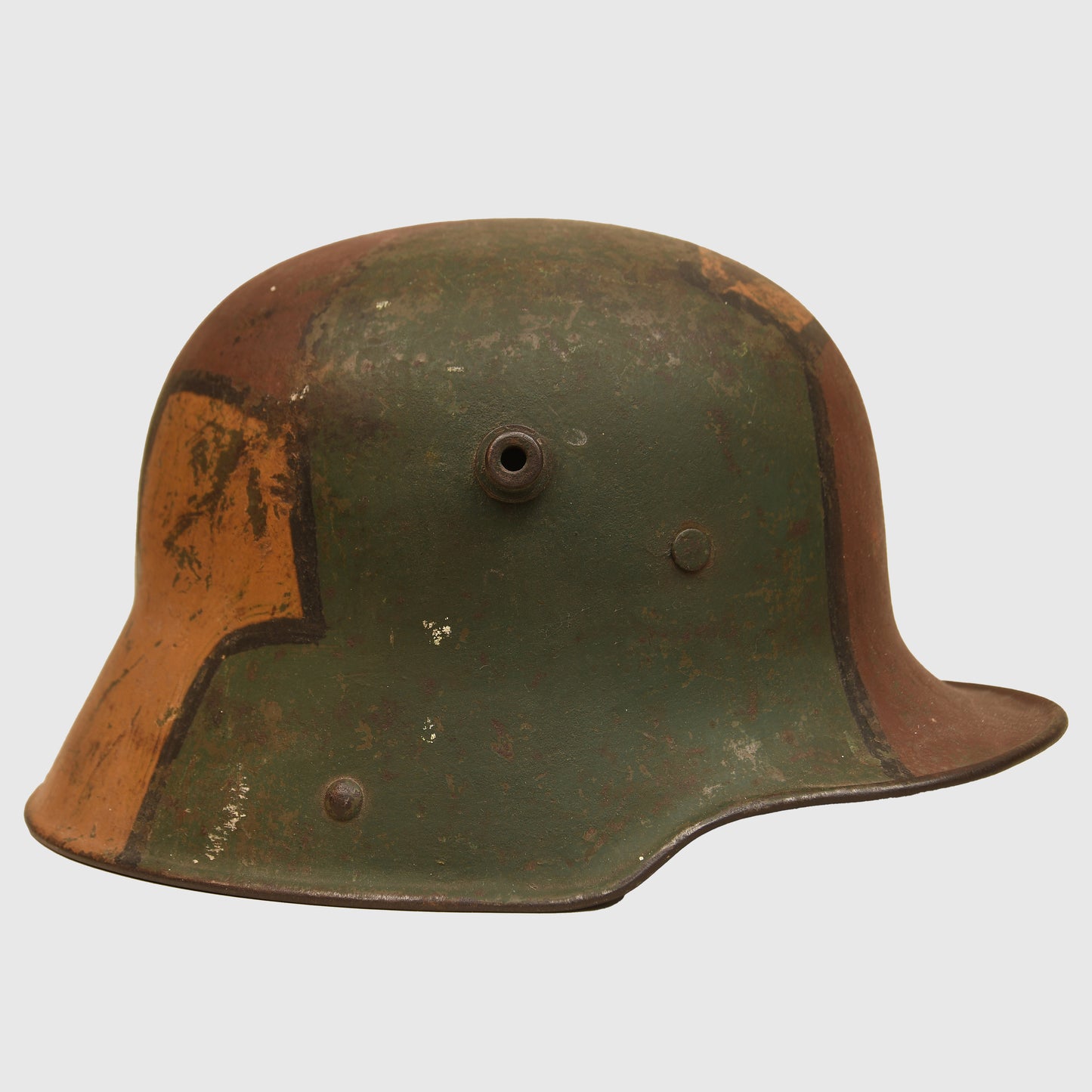 German WWI Camouflaged M16 Combat Helmet