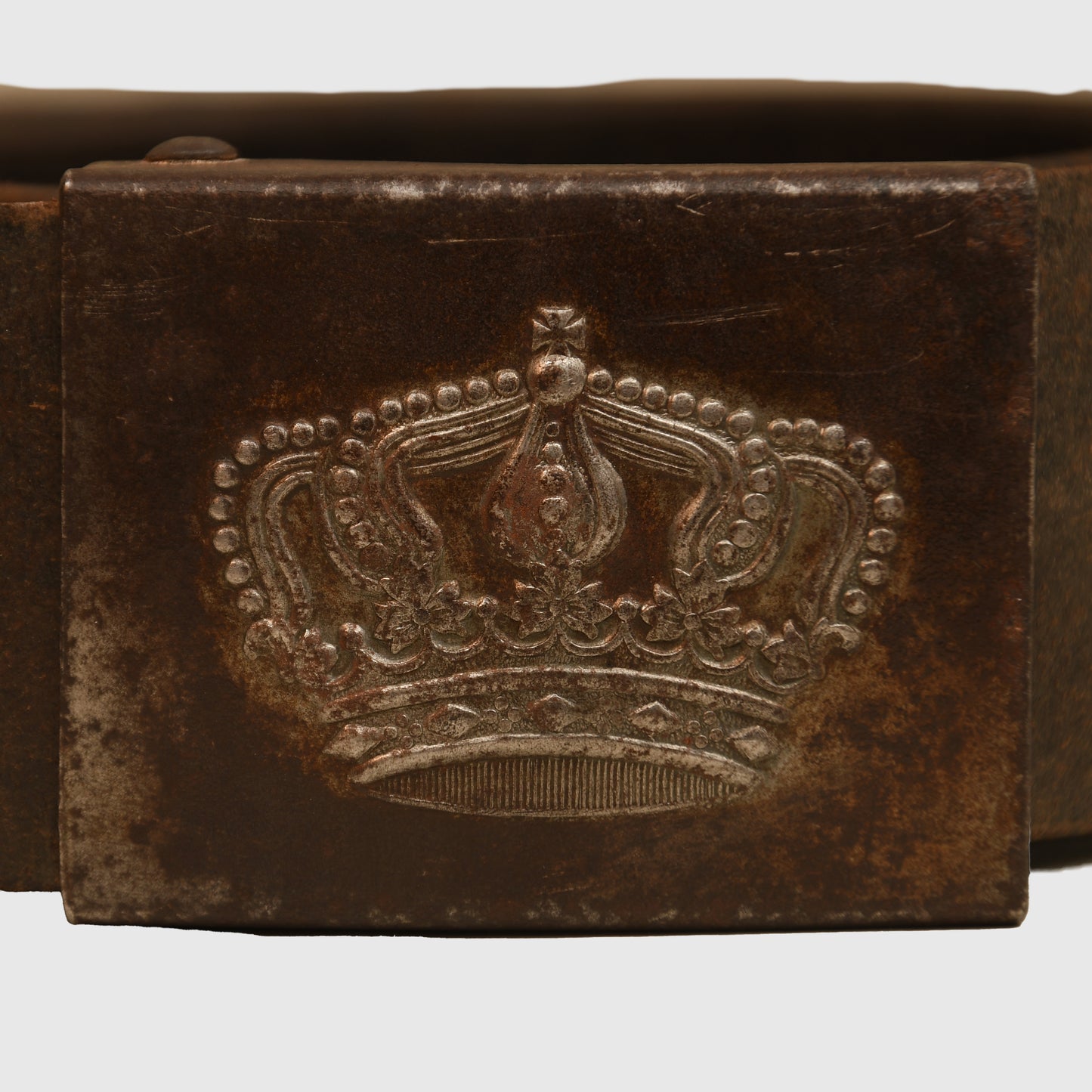 German WWI Hessian All Steel Buckle on Its Original Belt