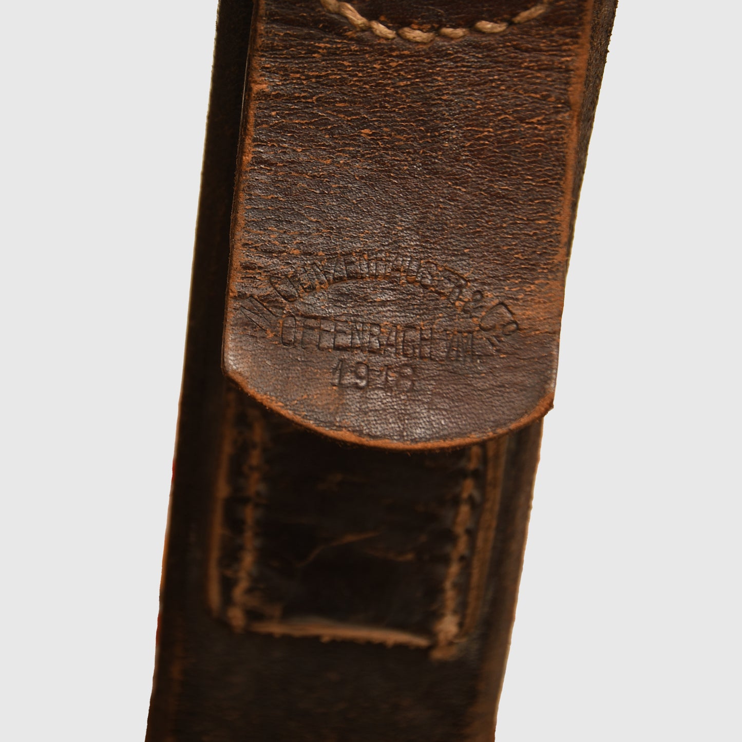 German WWI Hessian All Steel Buckle on Its Original Belt