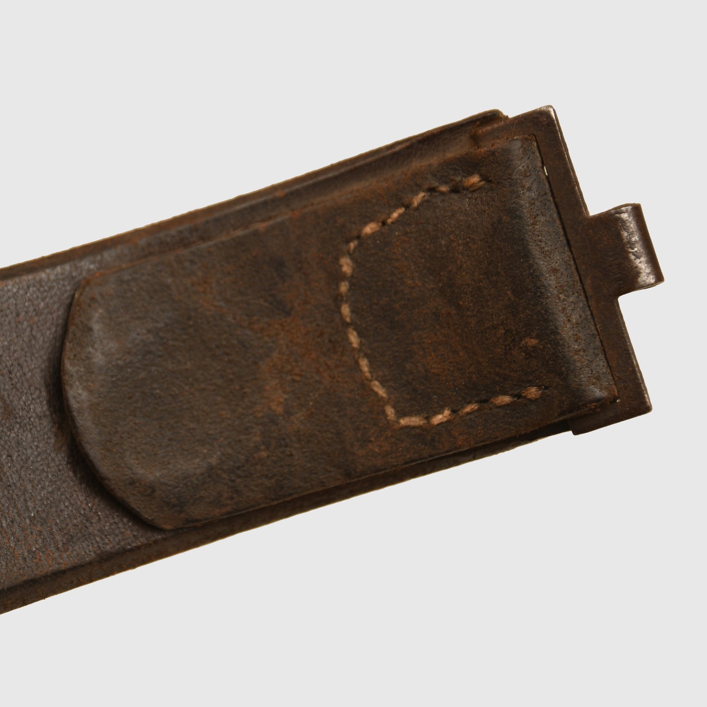 German WWI Hessian All Steel Buckle on Its Original Belt