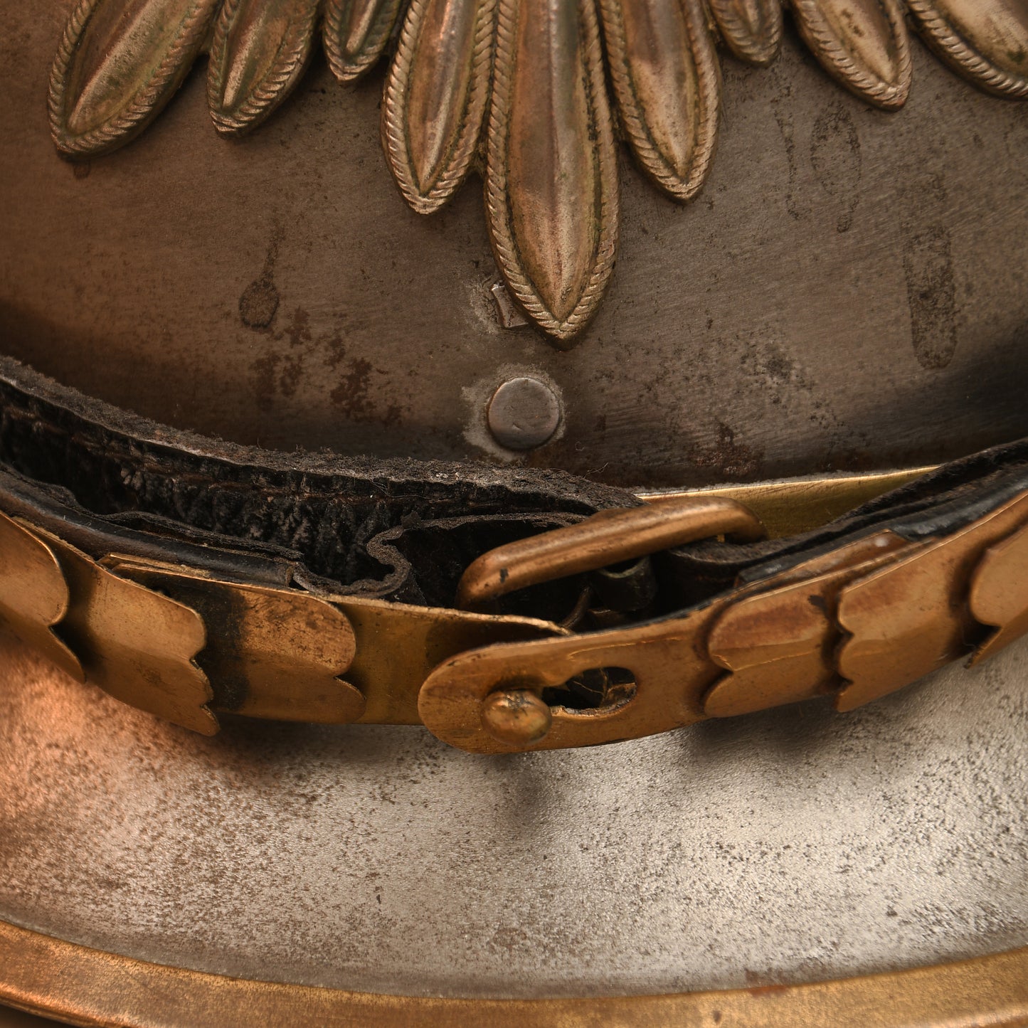German WWI Saxon Guard Reiter All Steel Heavy Cavalry Helmet
