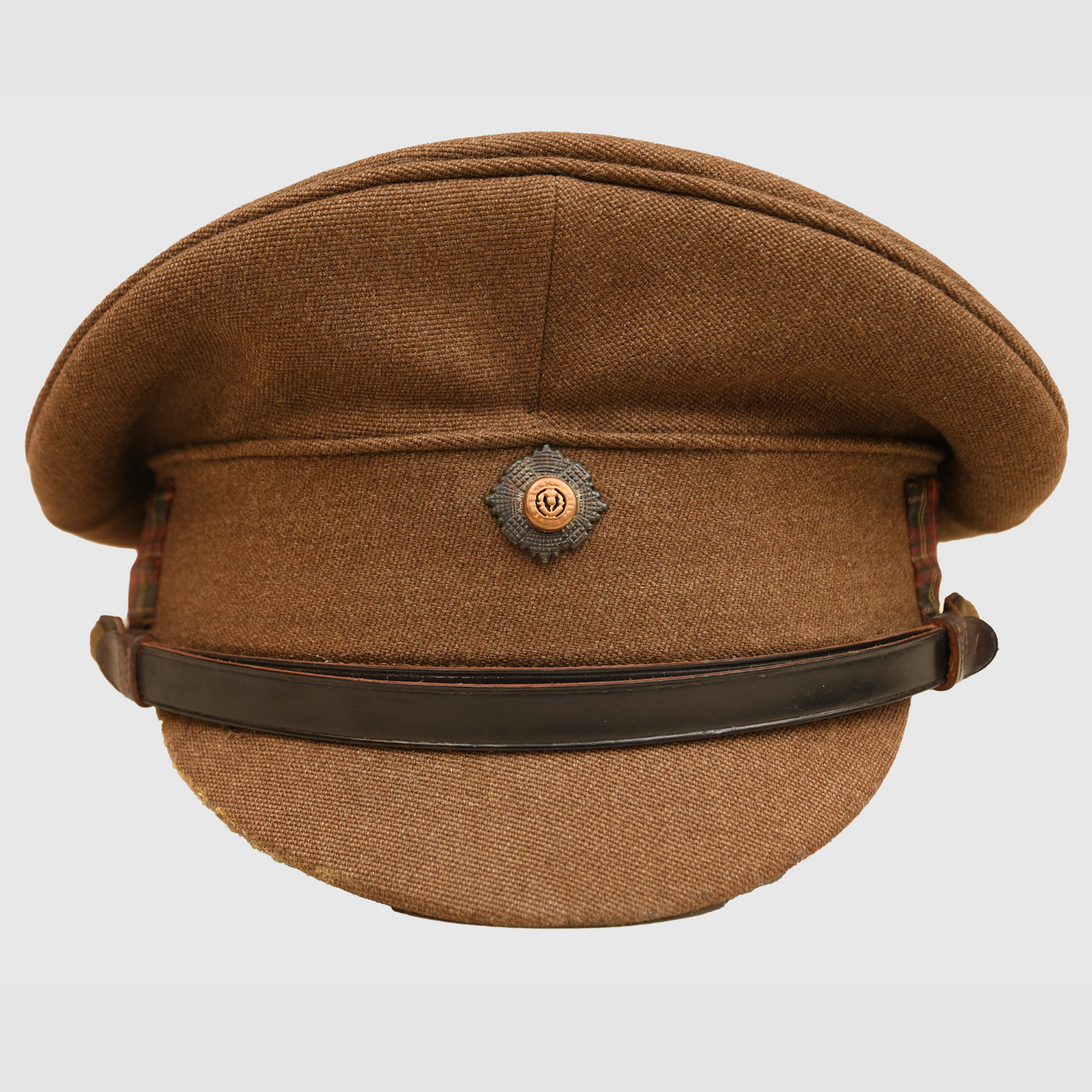 British WWII Scots Guards Officer's Visor Cap, Identified to a Notable Public Figure