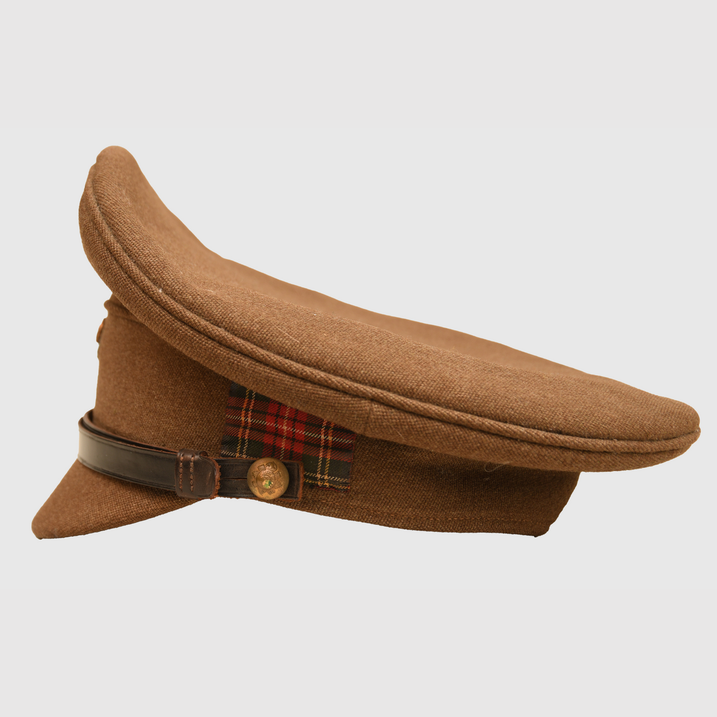 British WWII Scots Guards Officer's Visor Cap, Identified to a Notable Public Figure