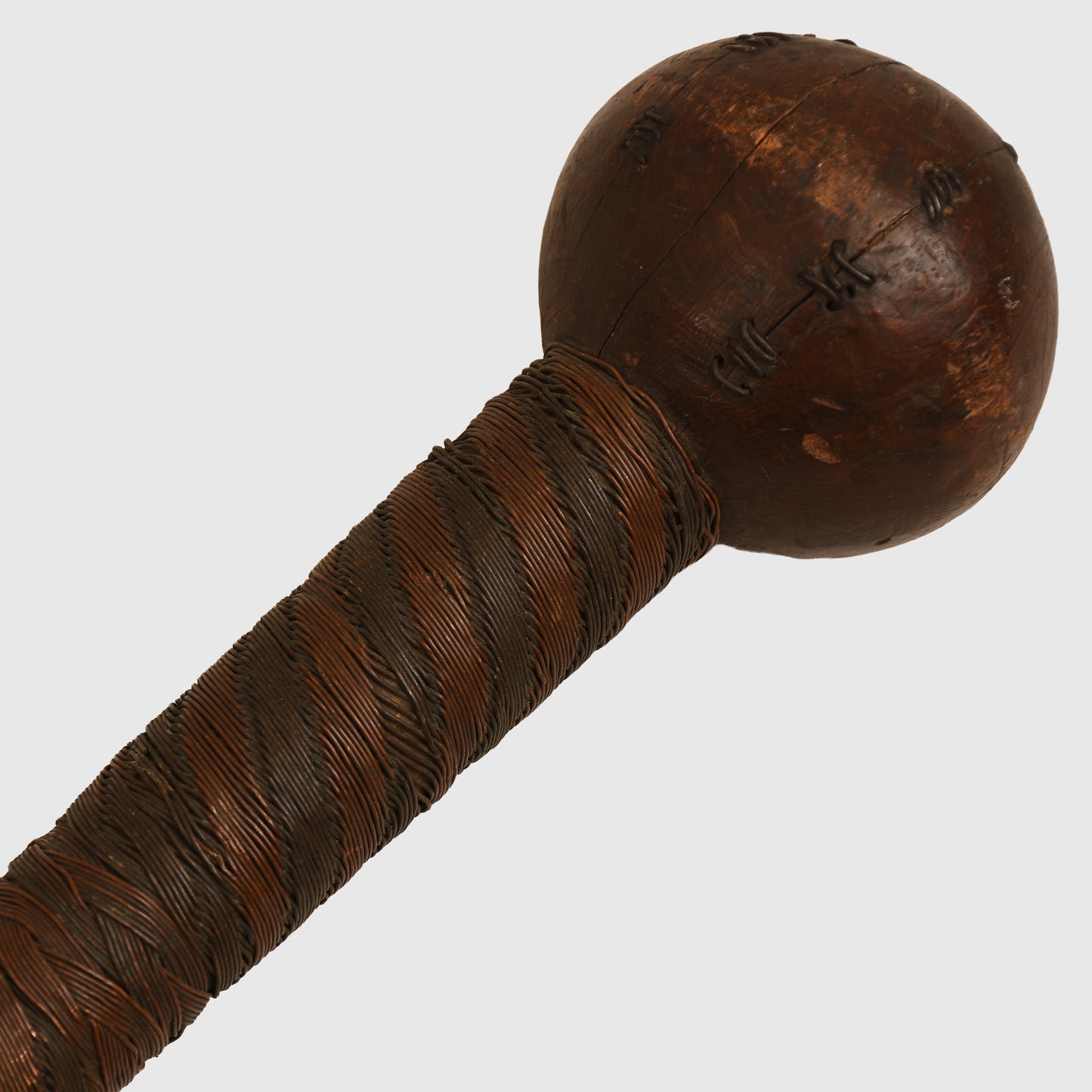 PRE 1900 ZULU LEADERS WOODEN WIRE BOUND STAFF