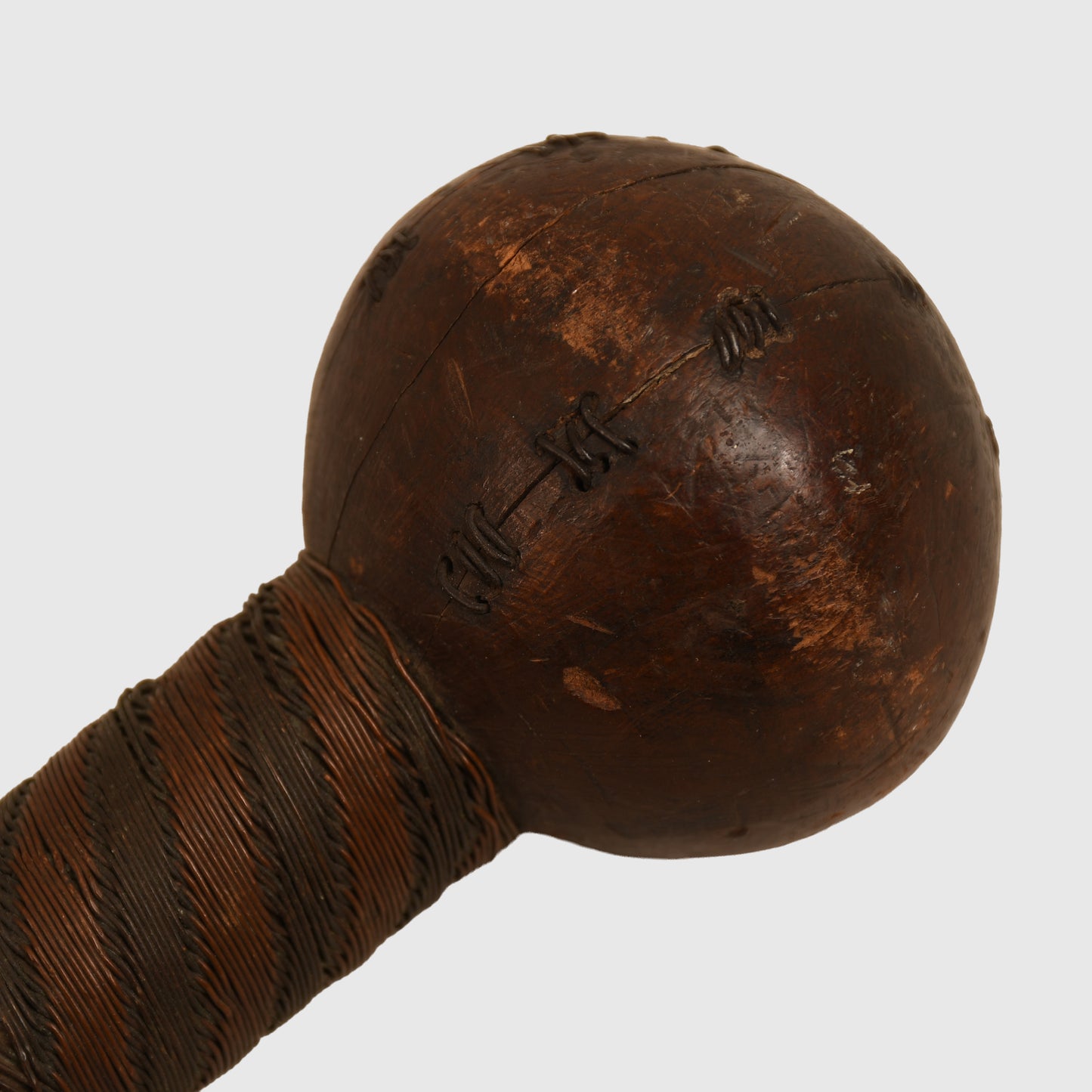 PRE 1900 ZULU LEADERS WOODEN WIRE BOUND STAFF