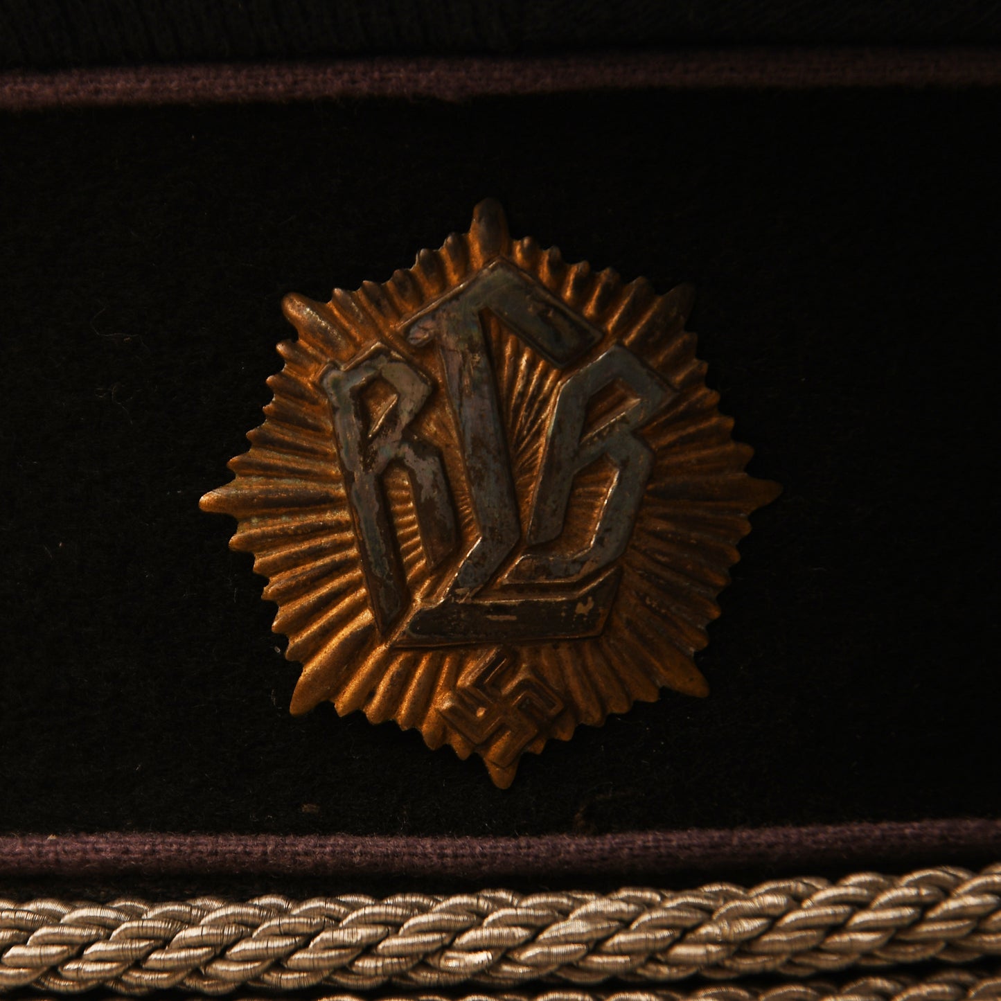 German WWII RLB Officials Visor Cap