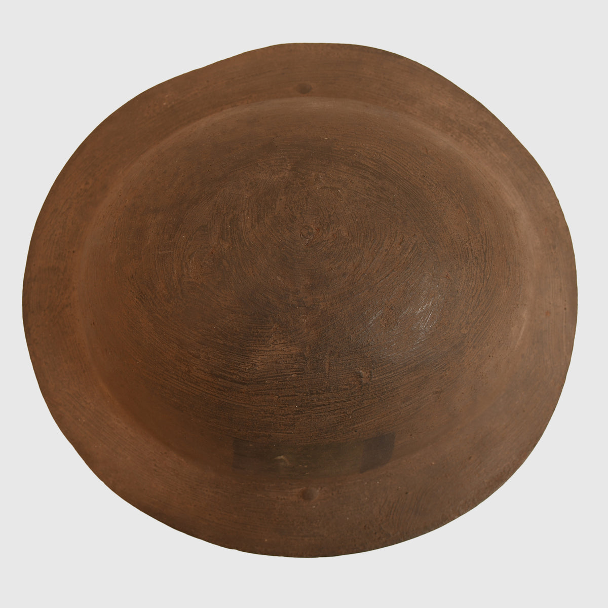 BRITISH WWI VERY EARLY RIMLESS BRODIE HELMET - MARKED TO A RIFLE BRIGADE