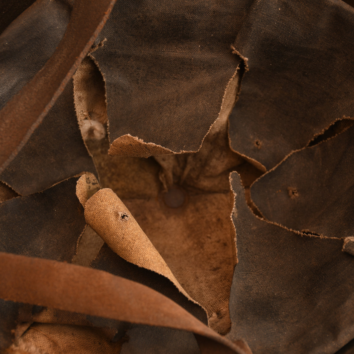 BRITISH WWI VERY EARLY RIMLESS BRODIE HELMET - MARKED TO A RIFLE BRIGADE