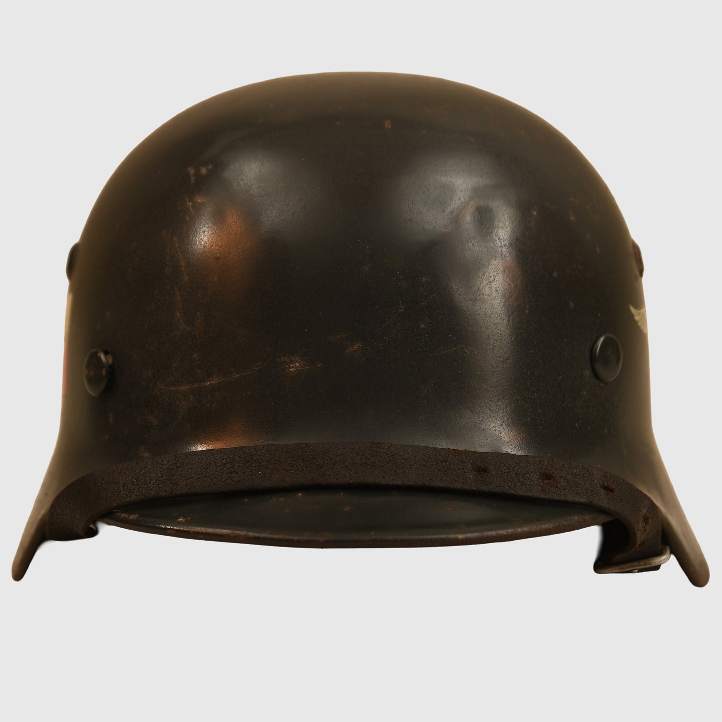 German WWII Luftwaffe Very Early M.35 Double Decal Combat Helmet