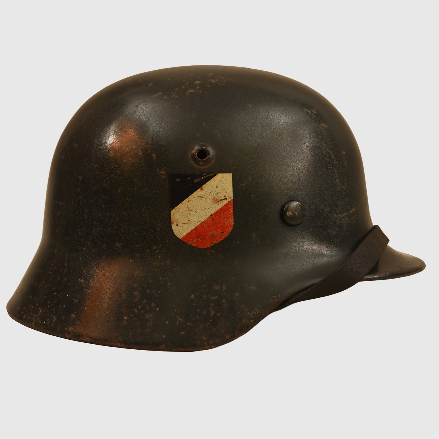 German WWII Luftwaffe Very Early M.35 Double Decal Combat Helmet