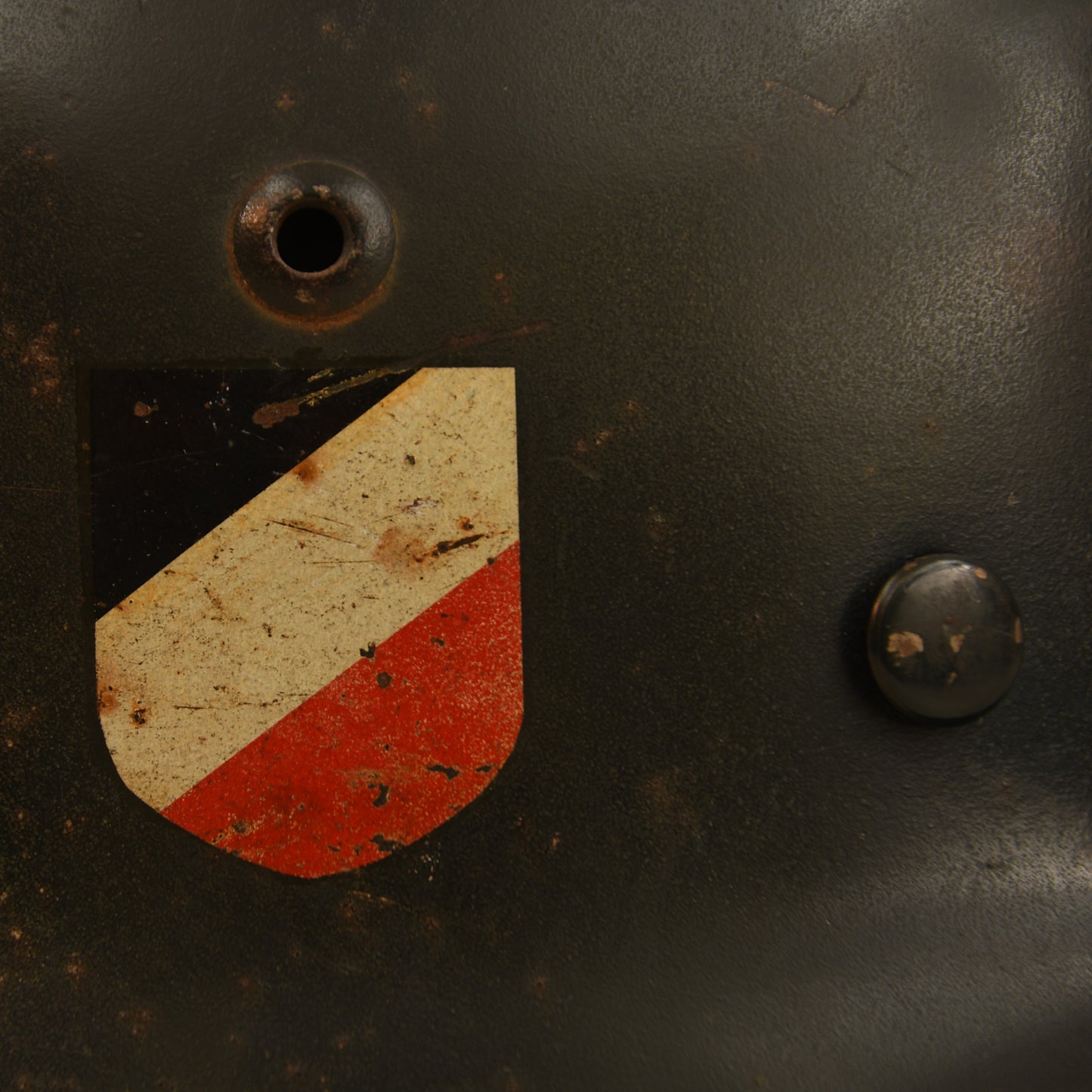 German WWII Luftwaffe Very Early M.35 Double Decal Combat Helmet