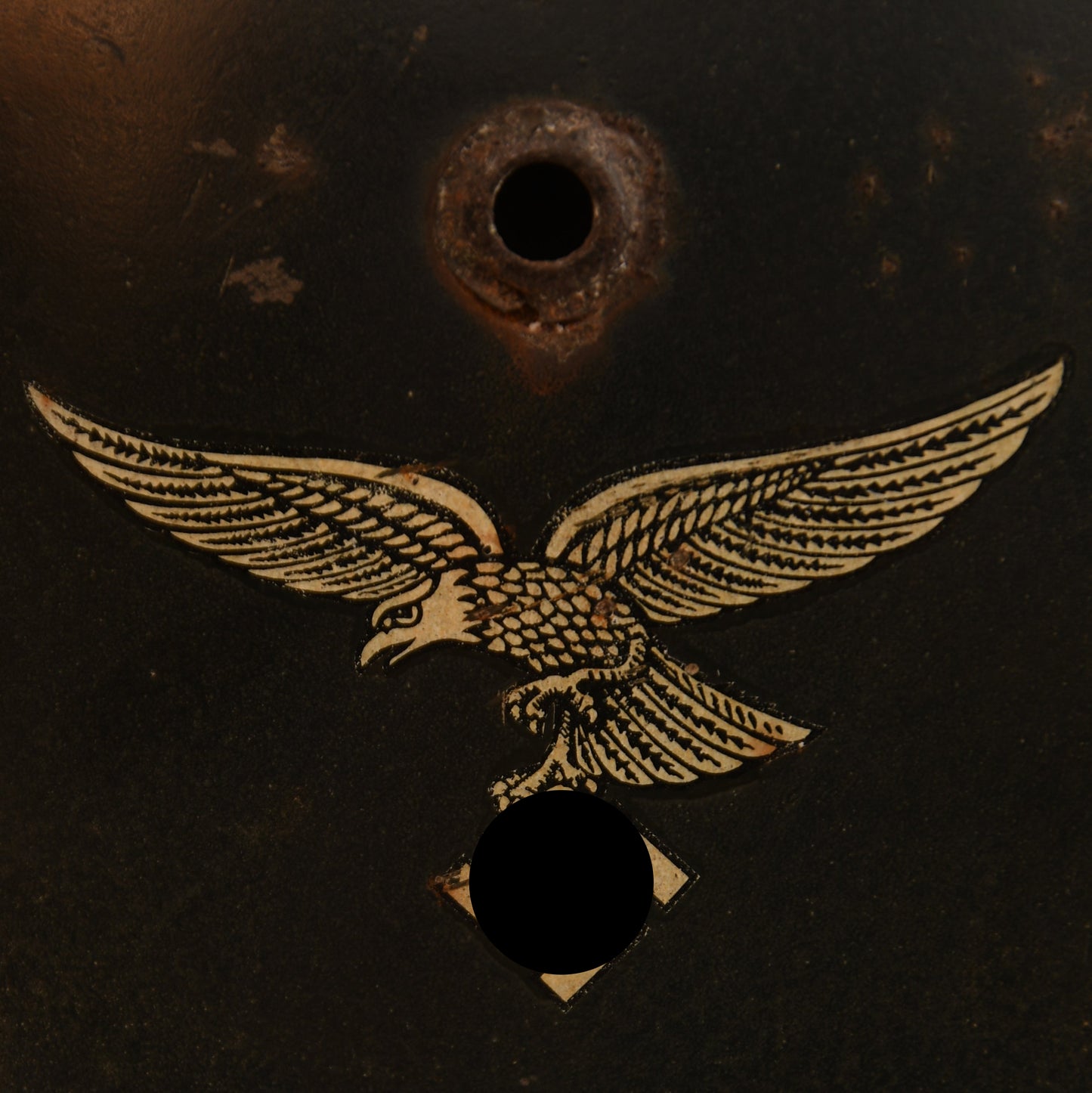 German WWII Luftwaffe Very Early M.35 Double Decal Combat Helmet