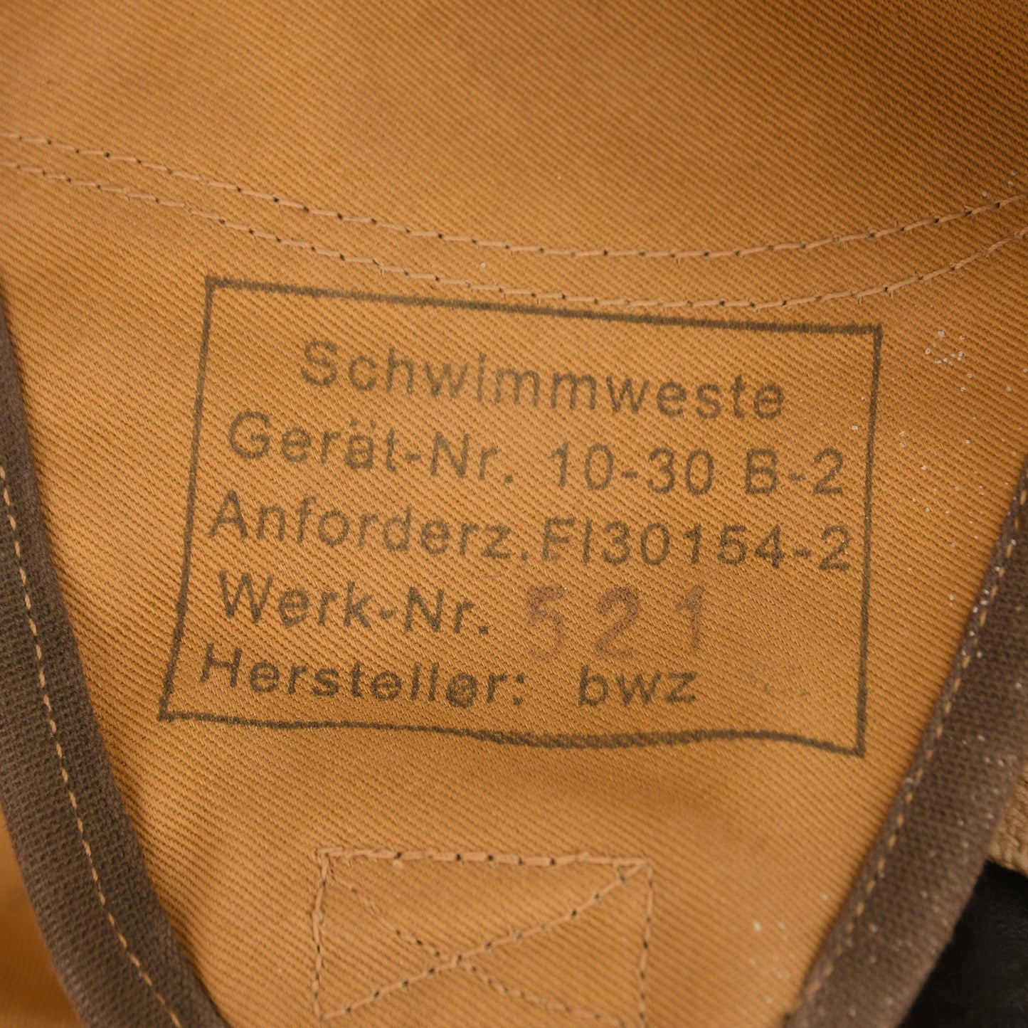 German WWII Luftwaffe Life Vest
