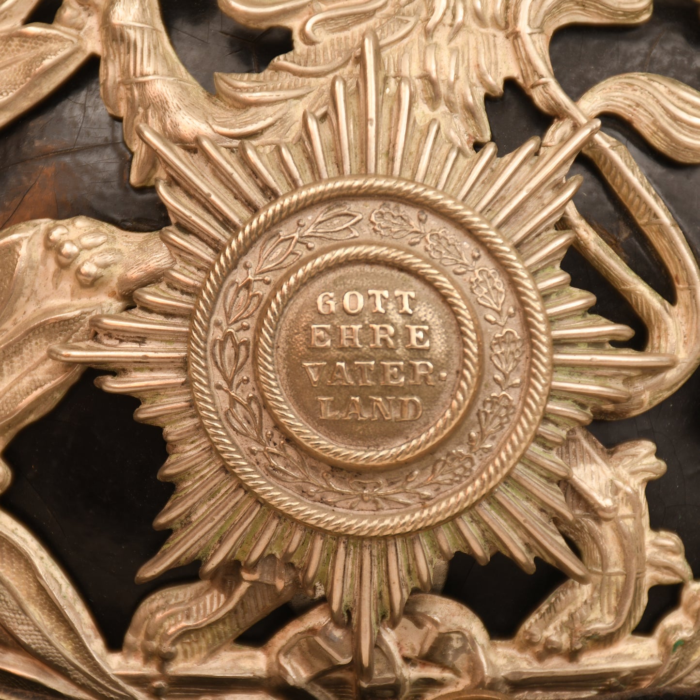 GERMAN WWI HESSE NCOS ALL LEATHER  PICKLEHAUBE