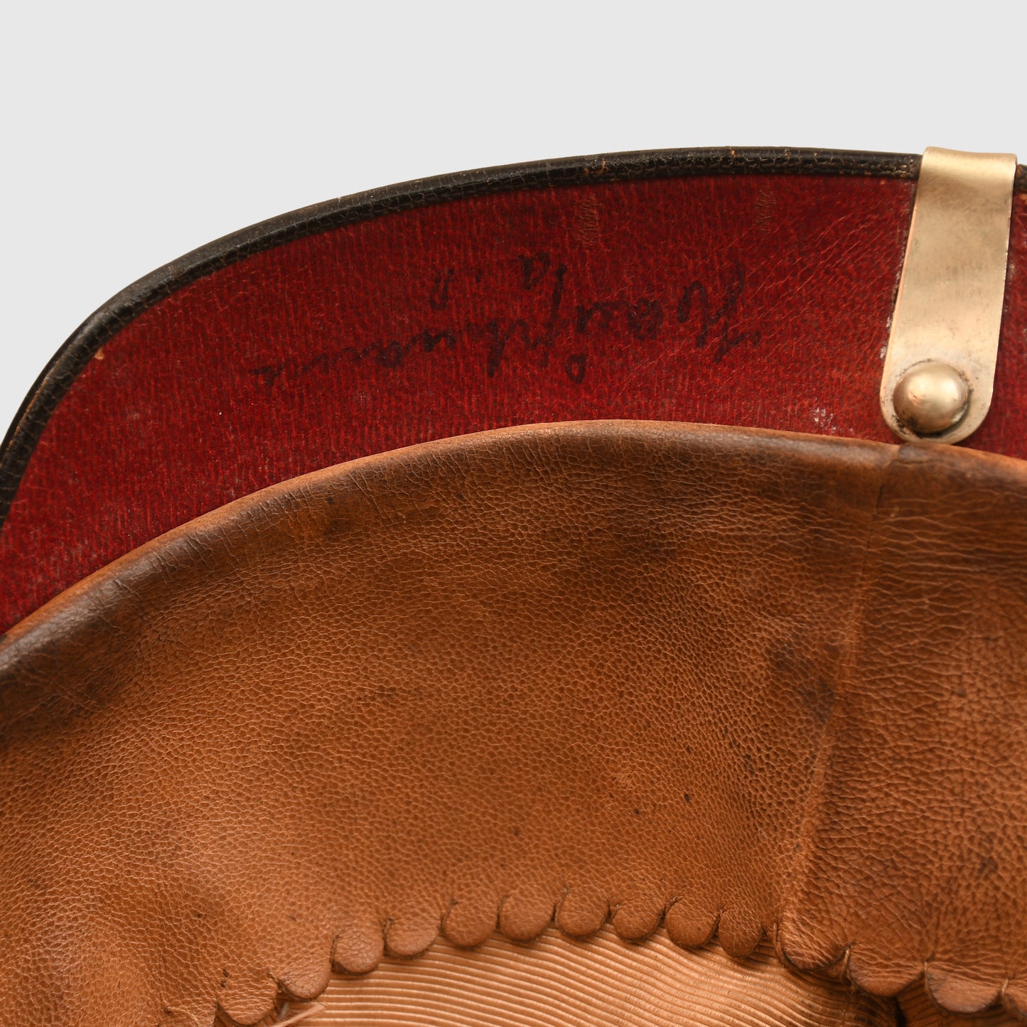 GERMAN WWI HESSE NCOS ALL LEATHER  PICKLEHAUBE