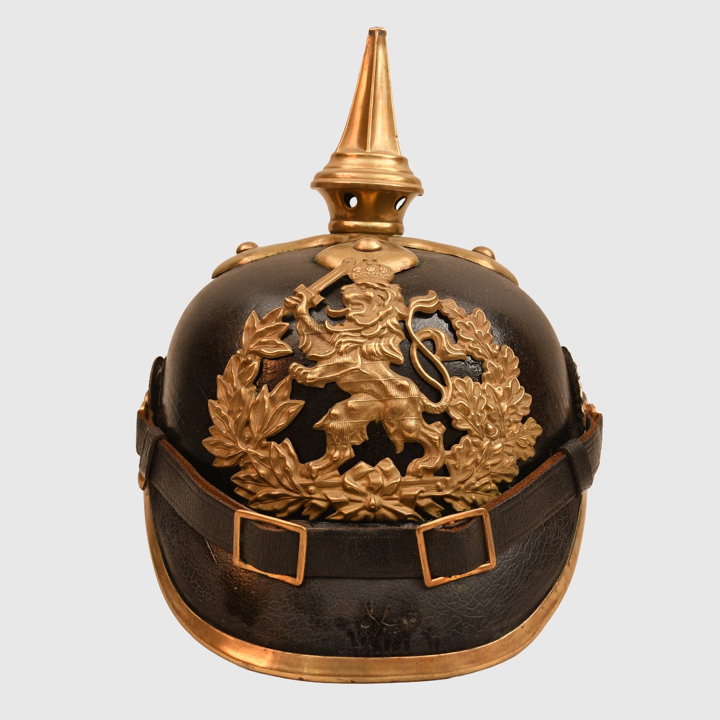 GERMAN WWI HESSE INFANTRY REGT EARLY PATTERN ENLISTED MAN PICKELHAUBE
