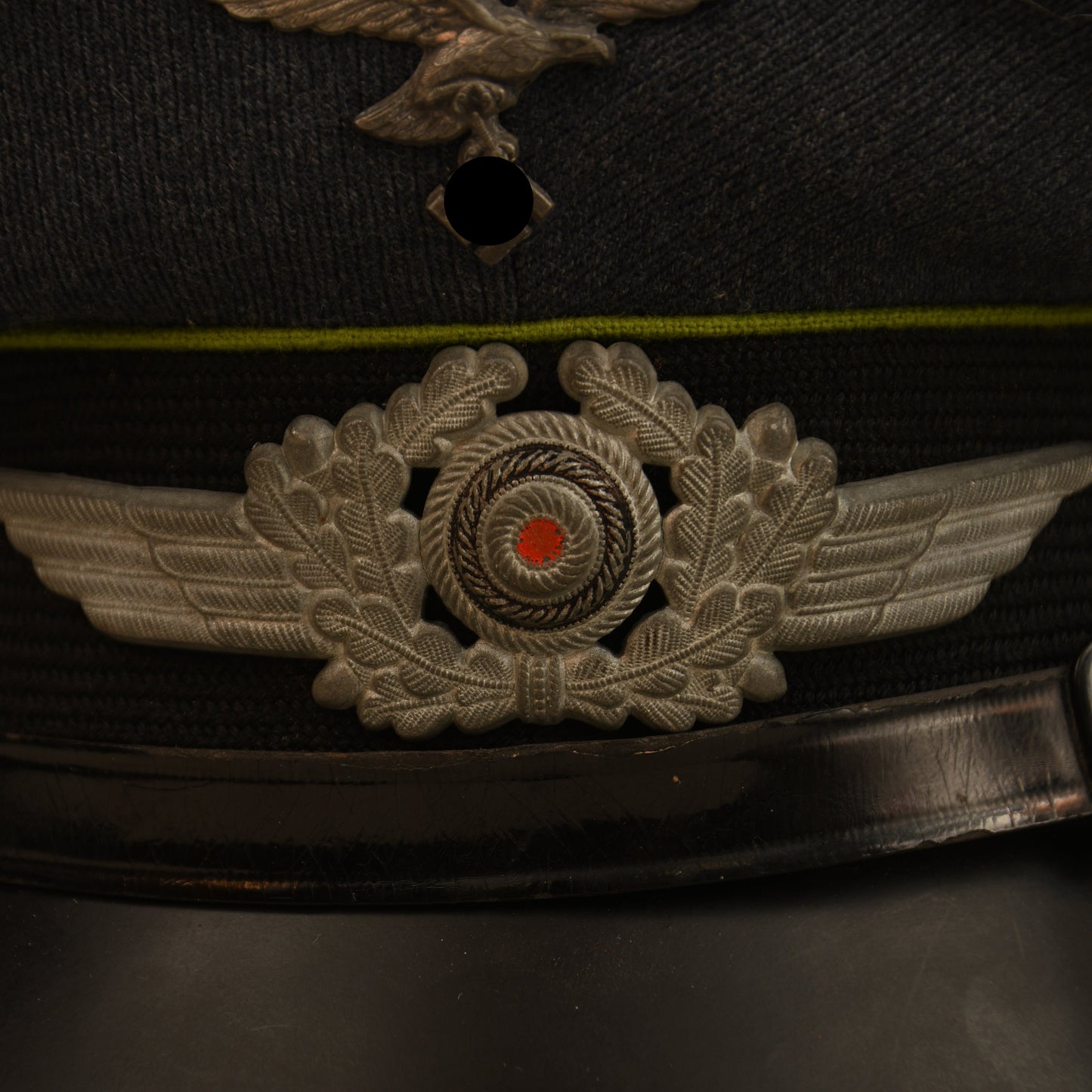 GERMAN WWII LUFTWAFFE AIR TRAFFIC CONTROL NCO VISOR CAP