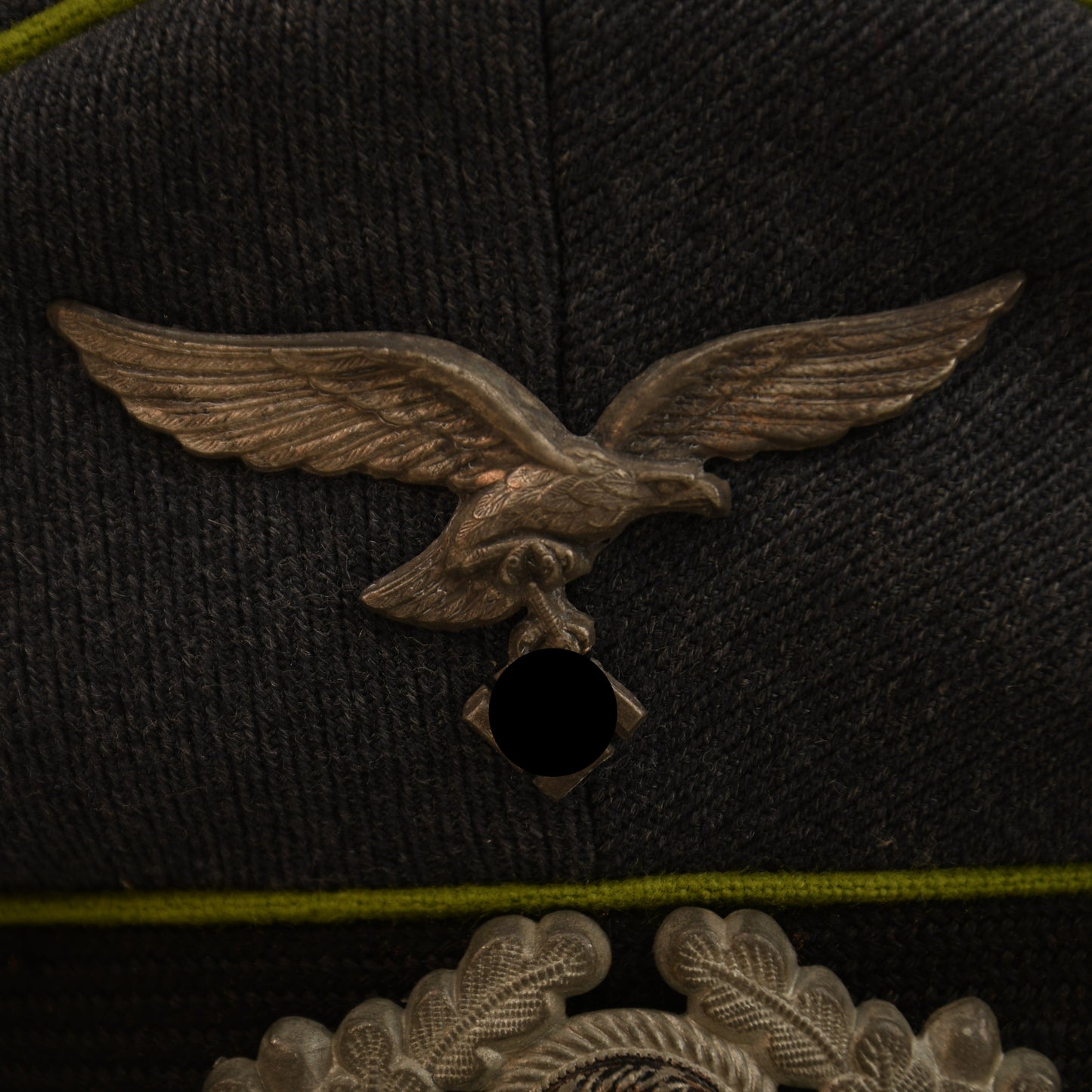 GERMAN WWII LUFTWAFFE AIR TRAFFIC CONTROL NCO VISOR CAP