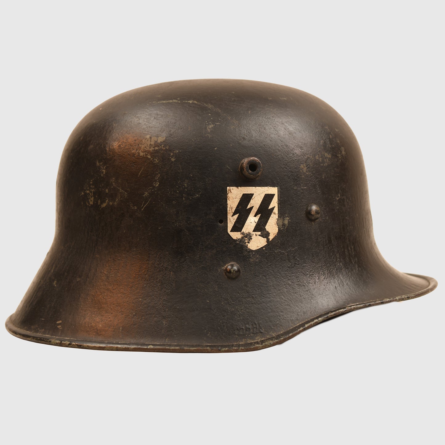 GERMAN WWII ALLGEMEINE SS DOUBLE DECAL AUSTRIAN M.17 HELMET
