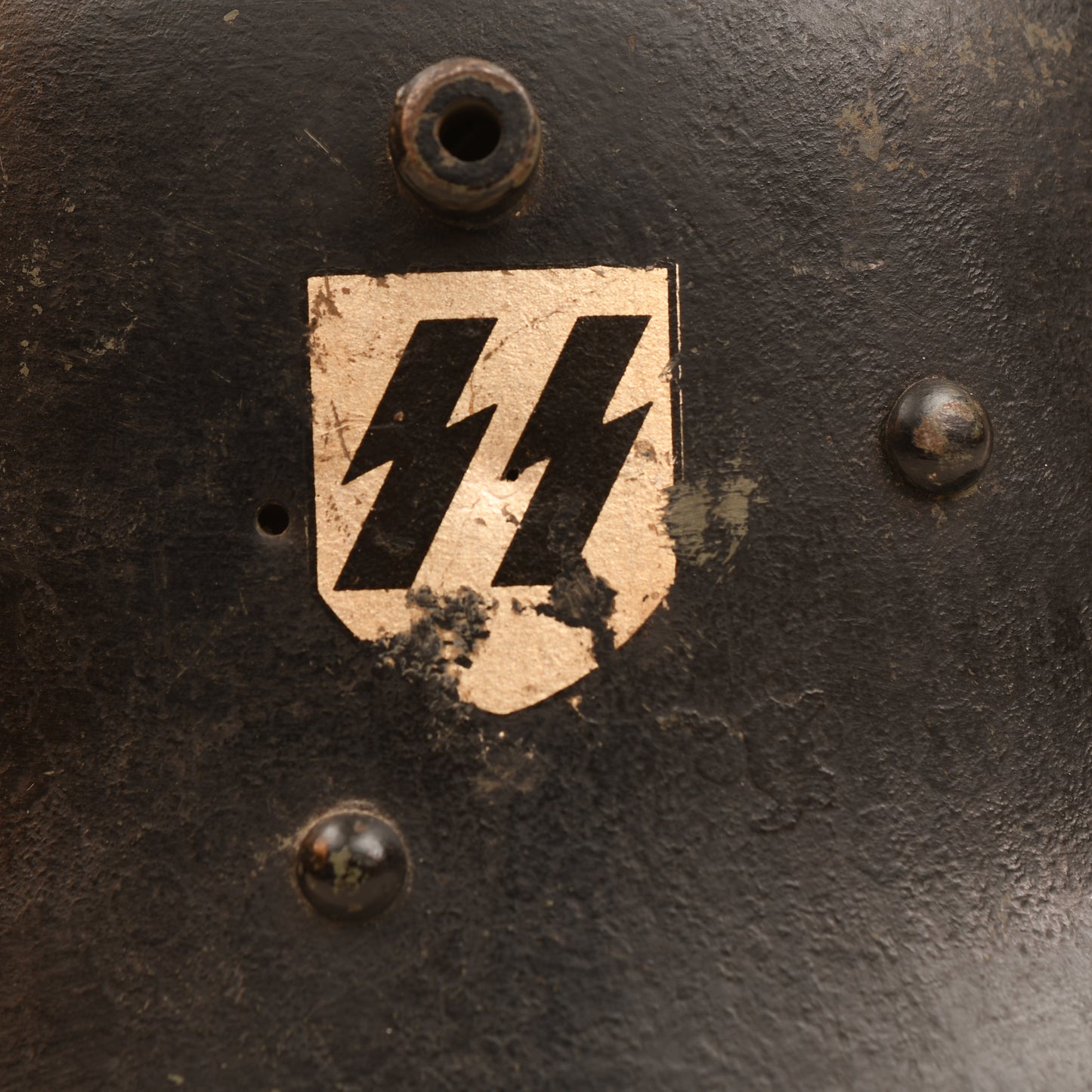 GERMAN WWII ALLGEMEINE SS DOUBLE DECAL AUSTRIAN M.17 HELMET