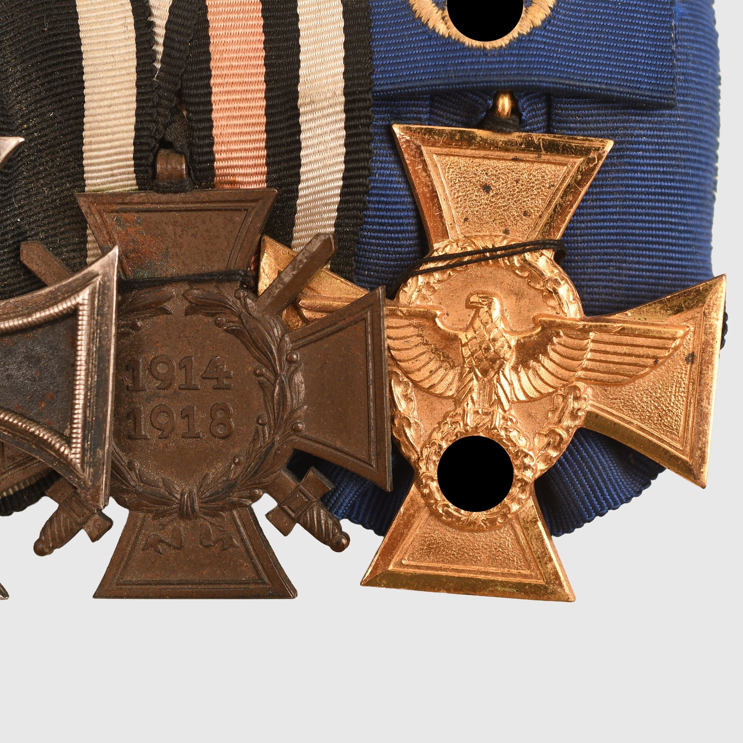 GERMAN WWII THREE MEDAL POLICE BAR