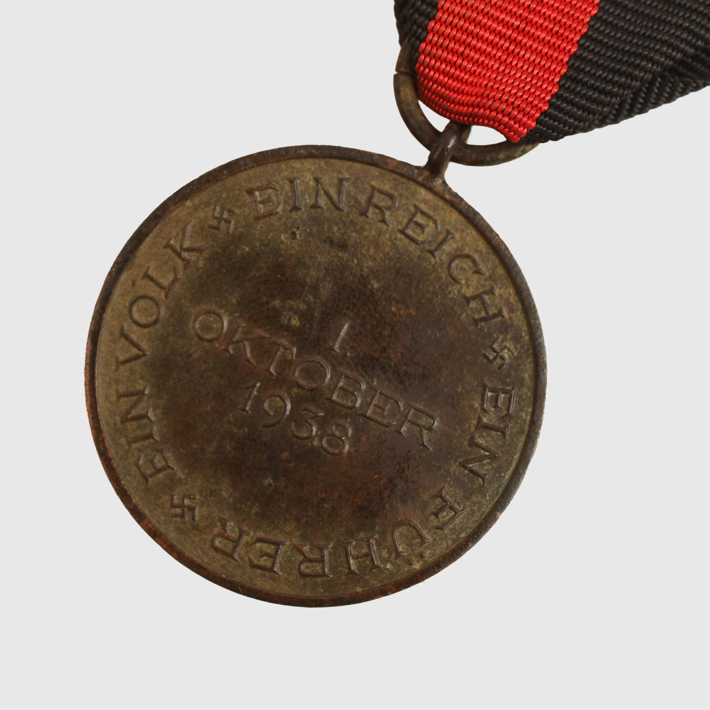 GERMAN WWII 1ST OKTOBER1938 MEDAL WITH RIBBON