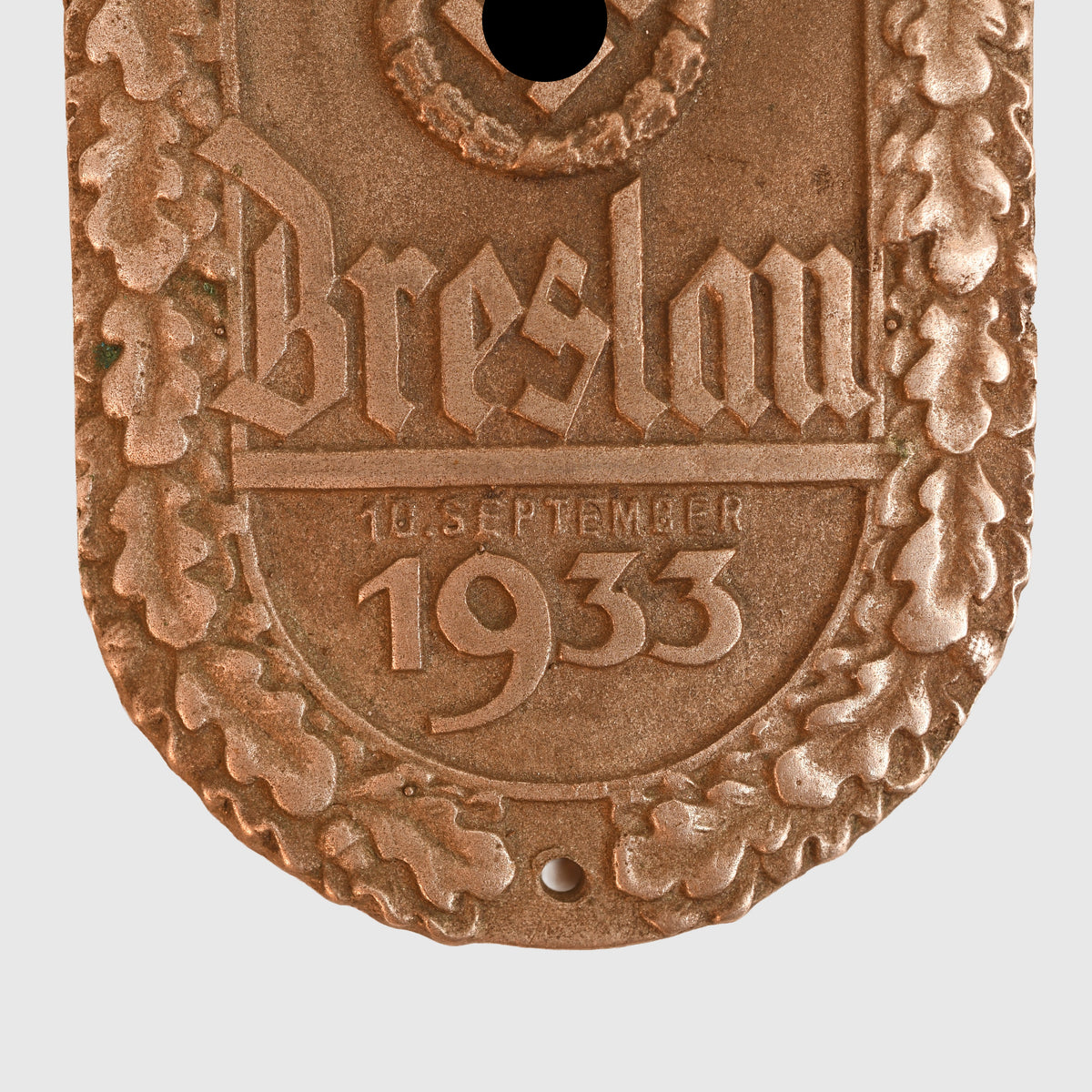 GERMAN WWII NSKK EASTERN DRIVE BRESLAU 1933 PLAQUETTE