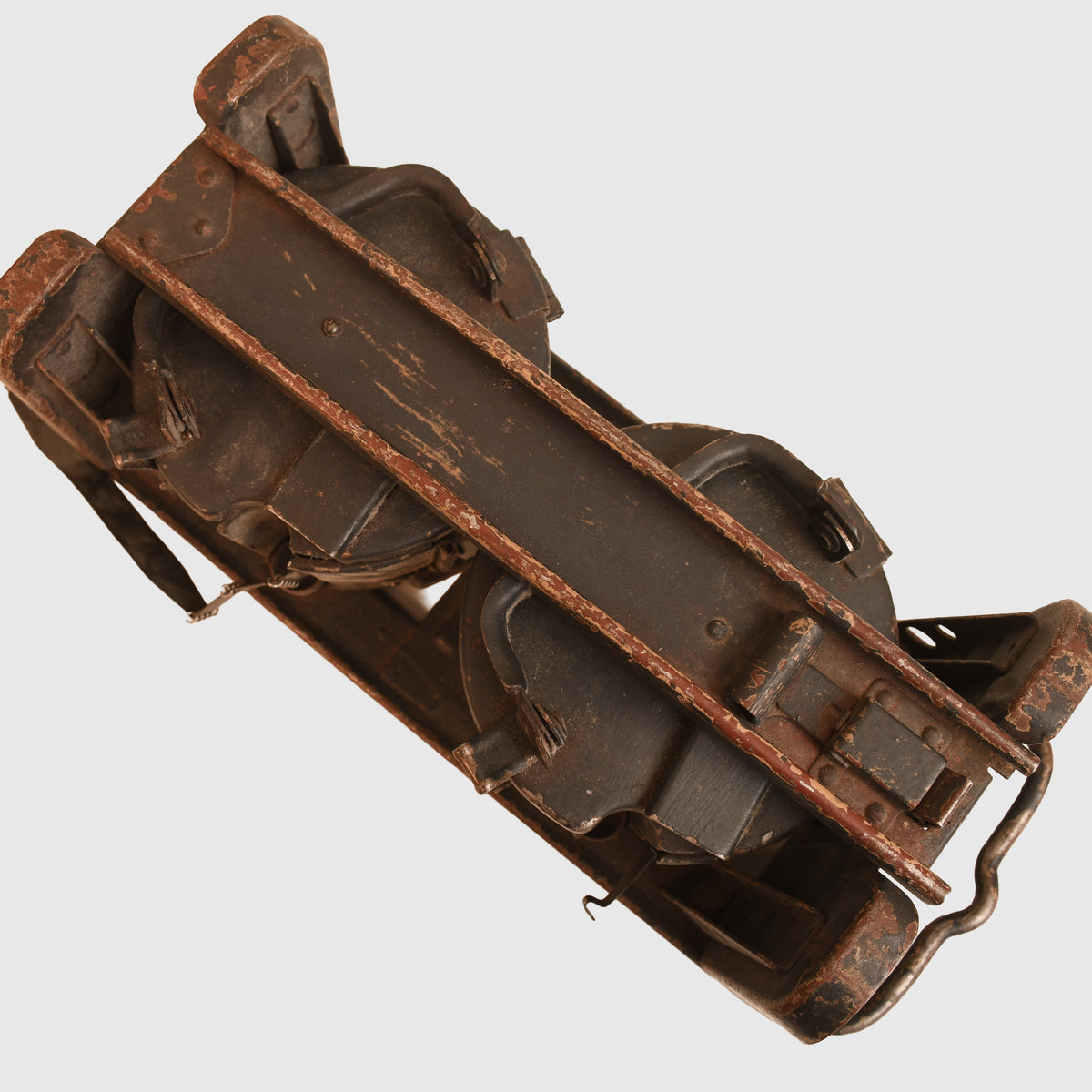 GERMAN WWII MG34 TWIN 50 ROUND DRUM MAGAZINE IN THEIR CARRING CASE