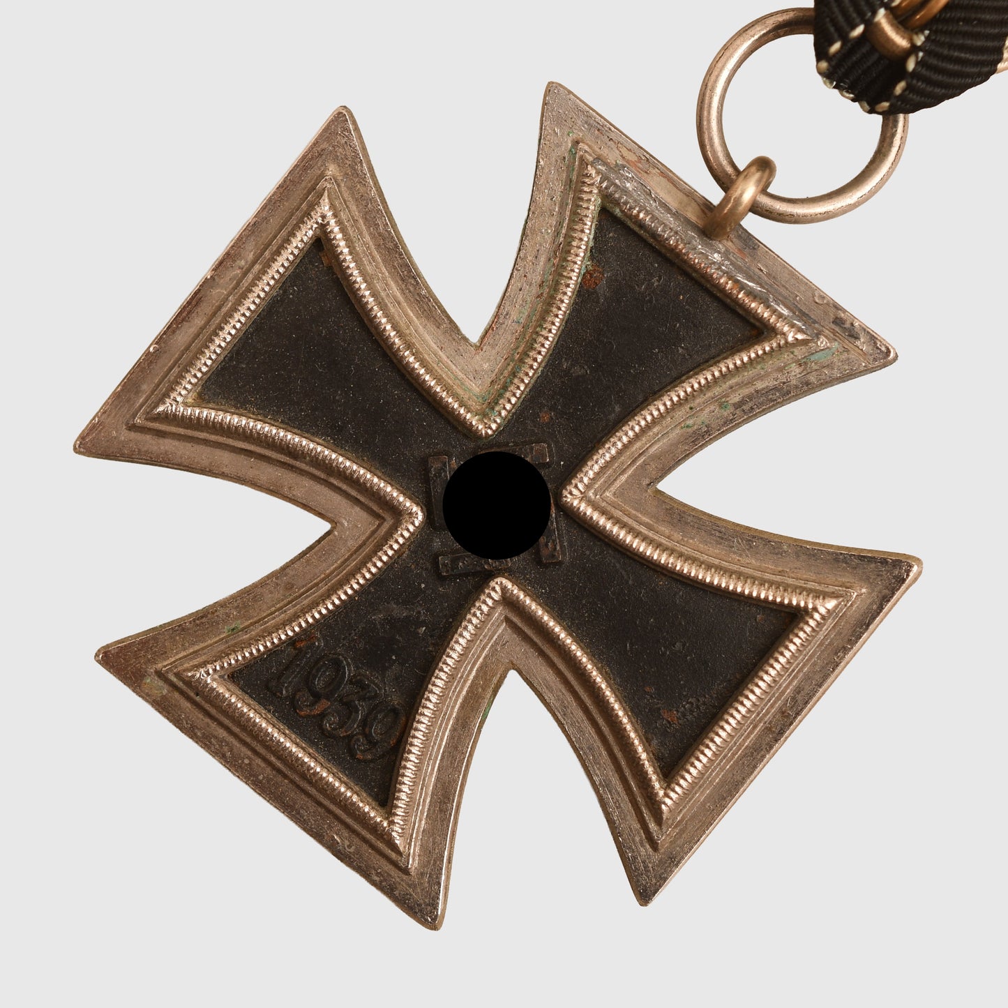 GERMAN WWII IRON CROSS SECOND CLASS WITH AUSTRIAN WRAP RIBBON