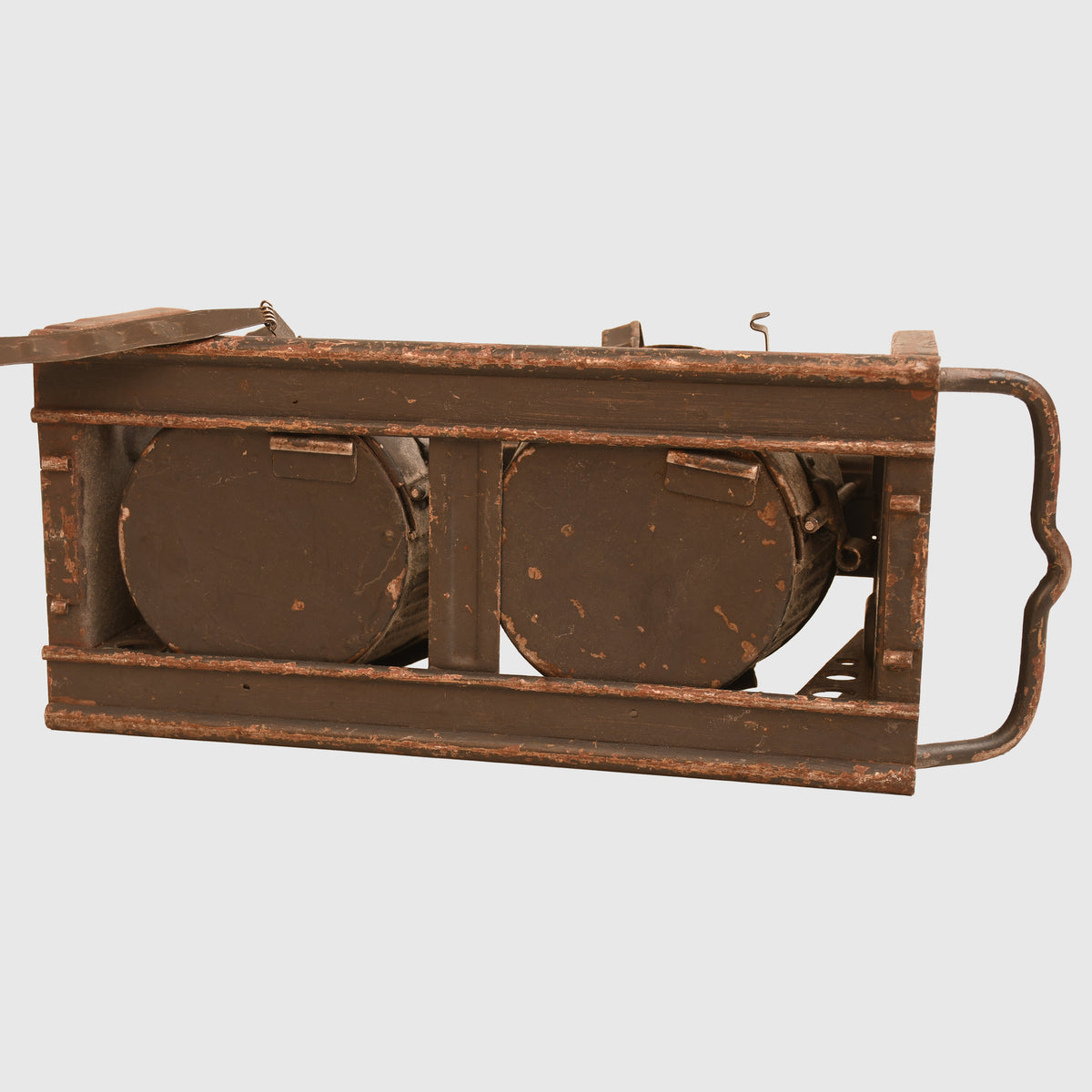 GERMAN WWII MG34 TWIN 50 ROUND DRUM MAGAZINE IN THEIR CARRING CASE