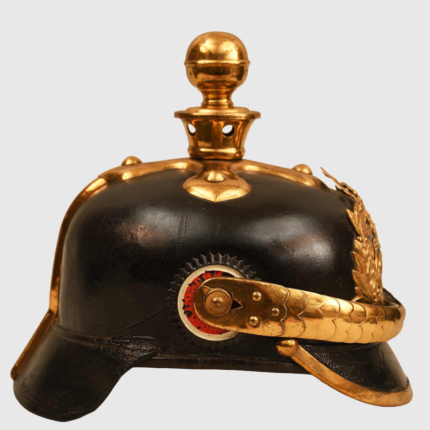 German WWI Hesse Field Artillery Regiment 27 NCO Pickelhaube, Cased