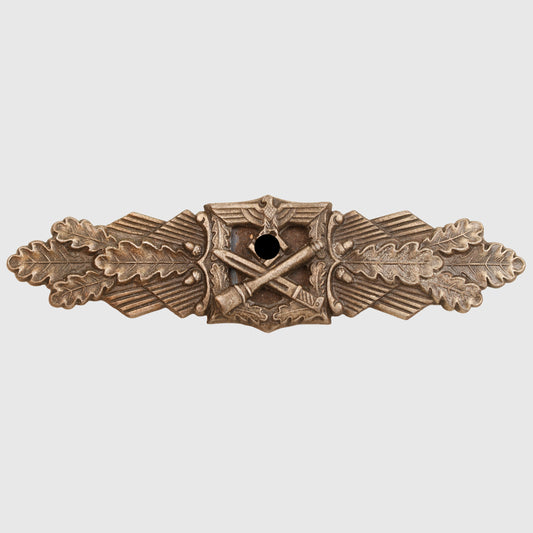 GERMAN WWII CLOSE COMBAT CLASP IN BRONZE BY FLL