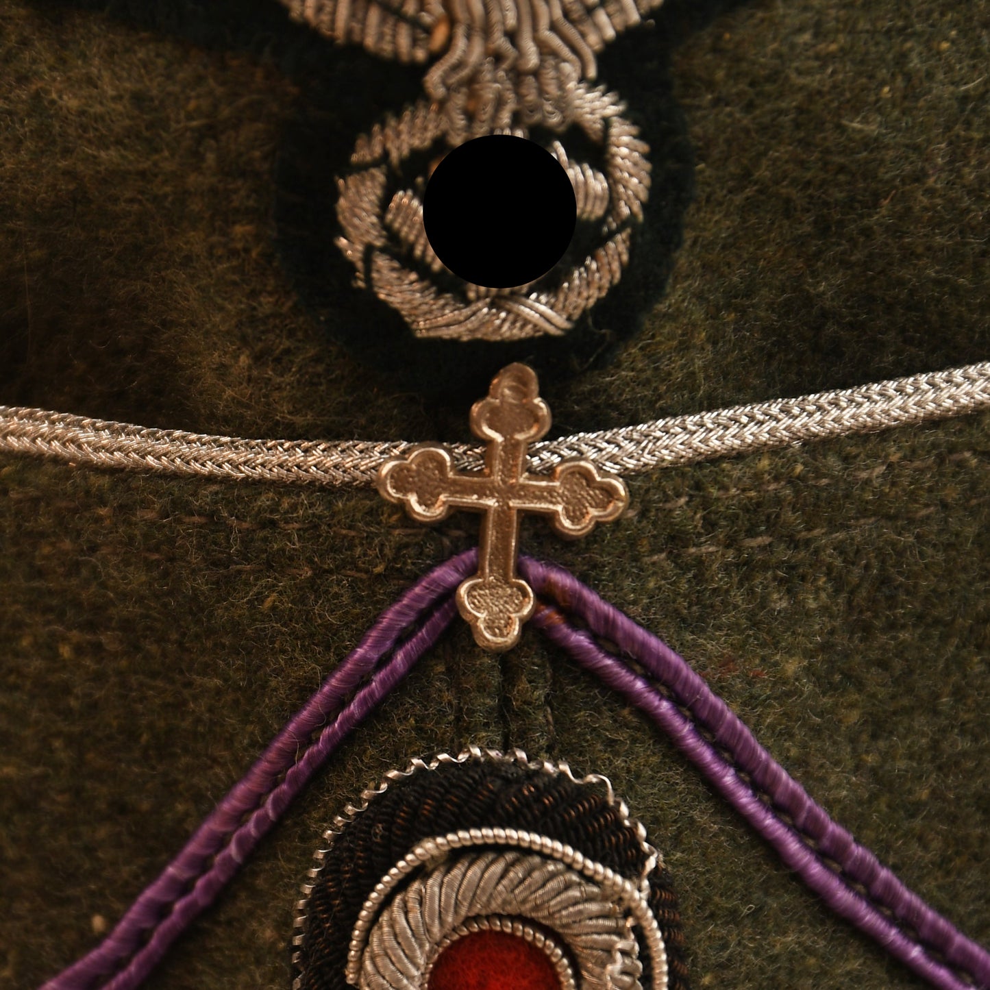 German WWII Army Chaplain’s Overseas Cap