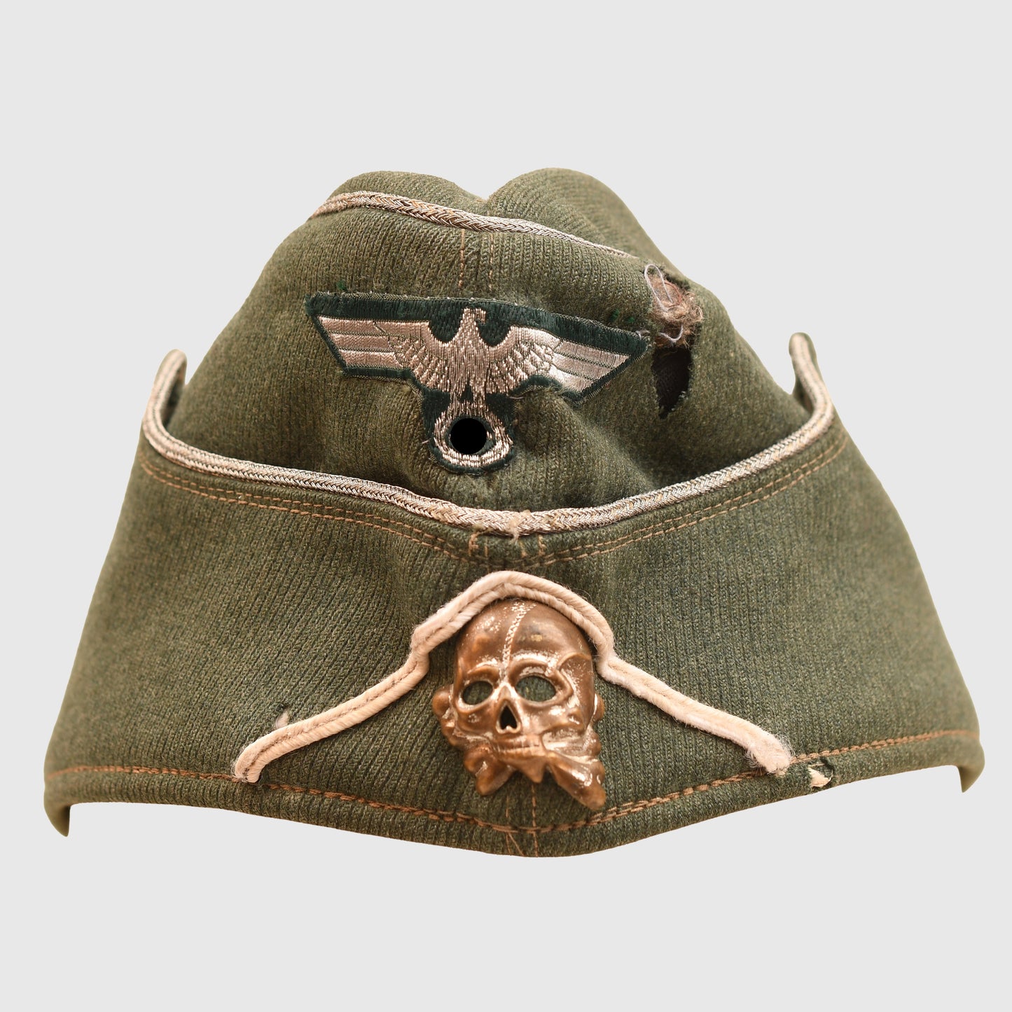 GERMAN WWII ARMY STYLE SS OFFICERS OVERSEAS CAP