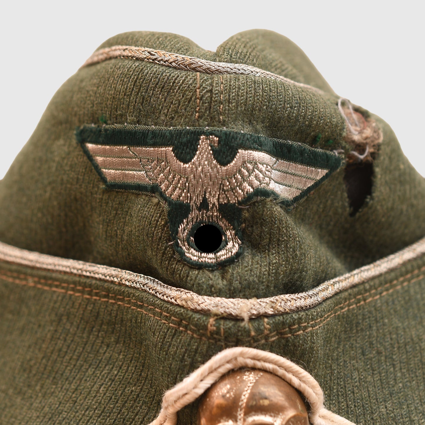 GERMAN WWII ARMY STYLE SS OFFICERS OVERSEAS CAP