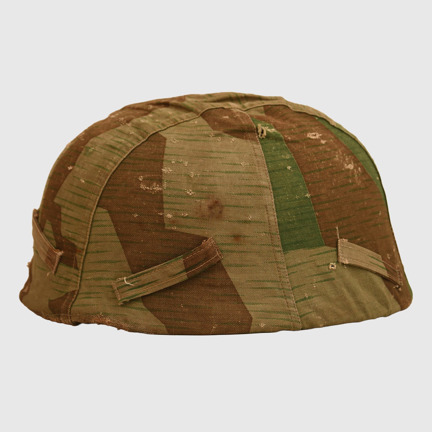 German WWII Luftwaffe Single Decal Paratrooper Helmet with Cloth Cover