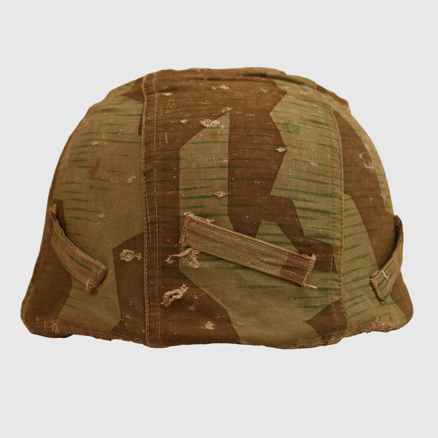 German WWII Luftwaffe Single Decal Paratrooper Helmet with Cloth Cover