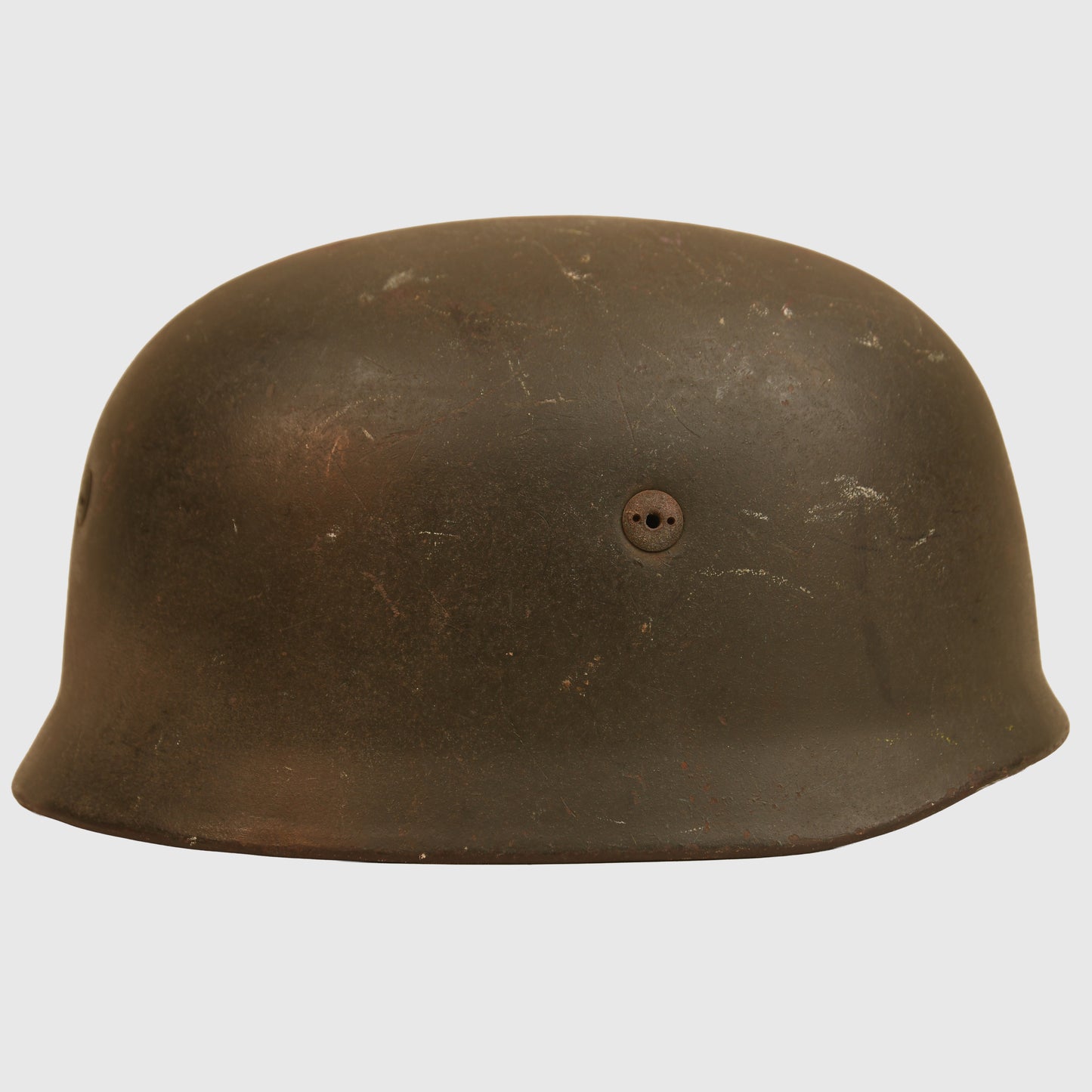 German WWII Luftwaffe Single Decal Paratrooper Helmet with Cloth Cover