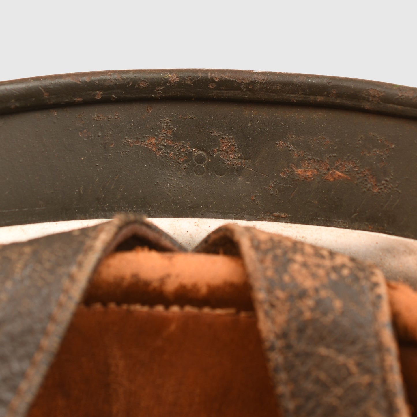 German WWII Luftwaffe Single Decal Paratrooper Helmet with Cloth Cover