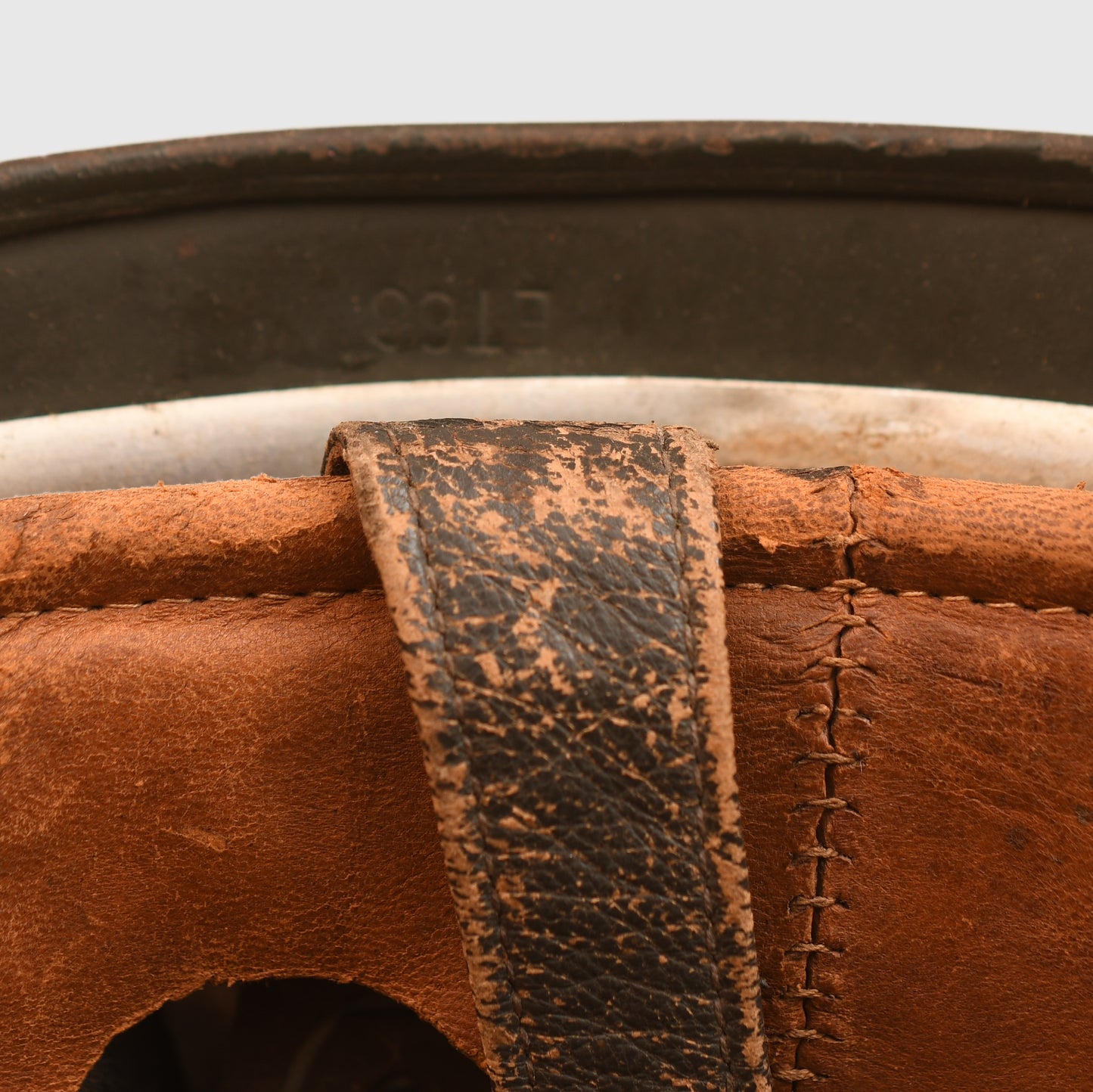 German WWII Luftwaffe Single Decal Paratrooper Helmet with Cloth Cover