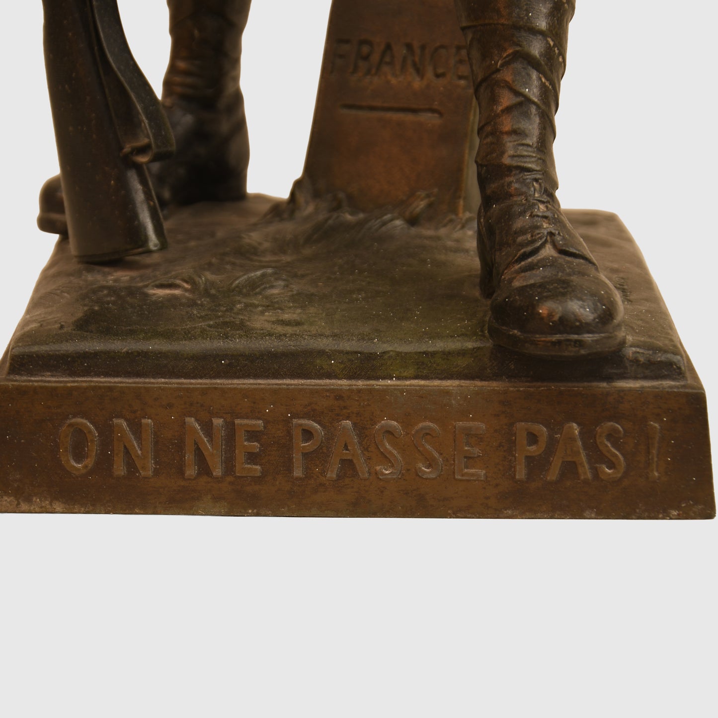 Belgium WWI Bronze Standing Soldier