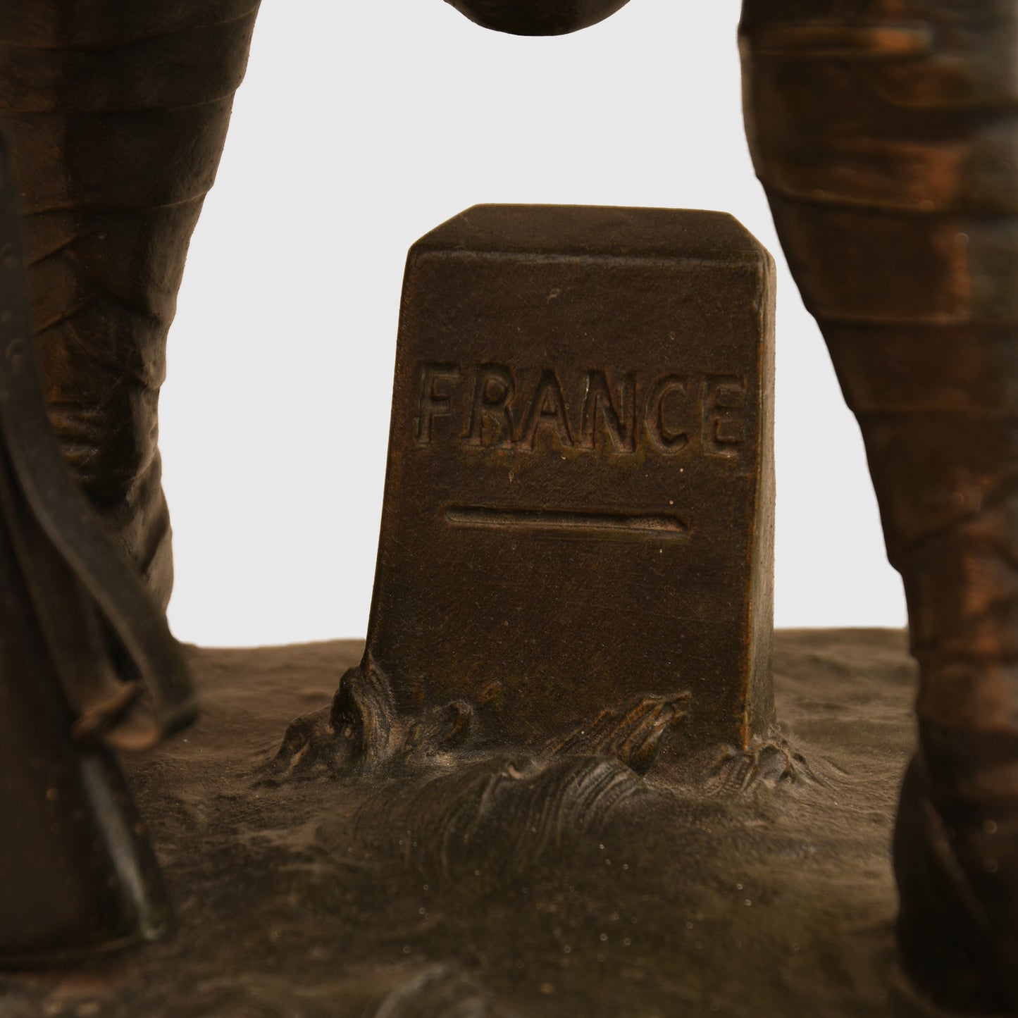 Belgium WWI Bronze Standing Soldier