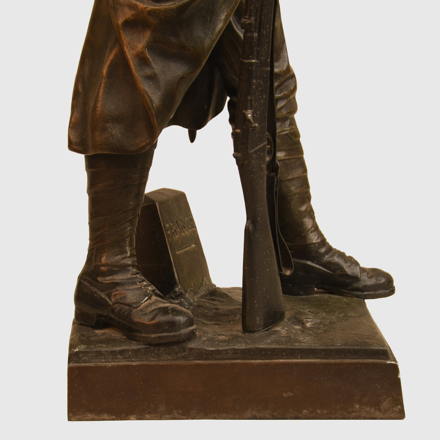 Belgium WWI Bronze Standing Soldier