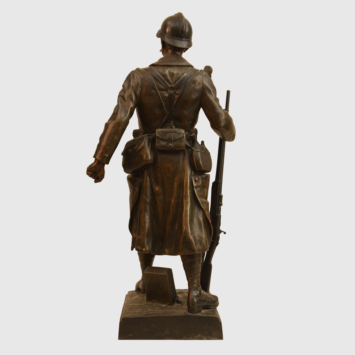 Belgium WWI Bronze Standing Soldier