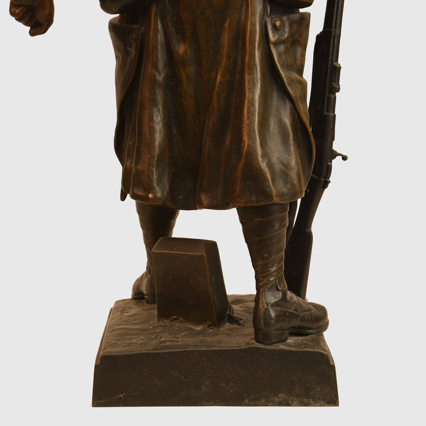 Belgium WWI Bronze Standing Soldier