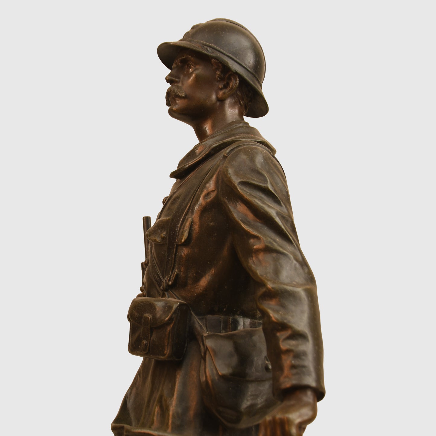 Belgium WWI Bronze Standing Soldier