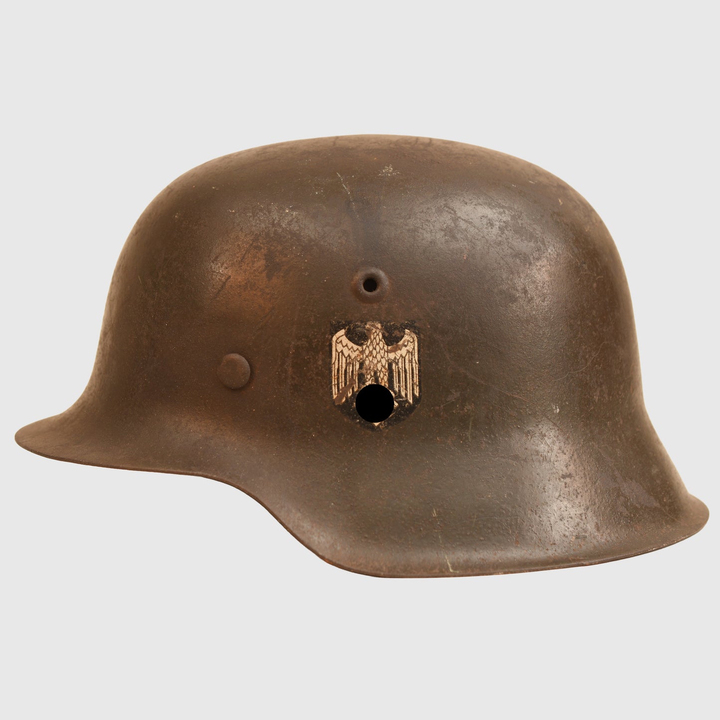 German WWII M.42 Army Single Decal Combat Helmet